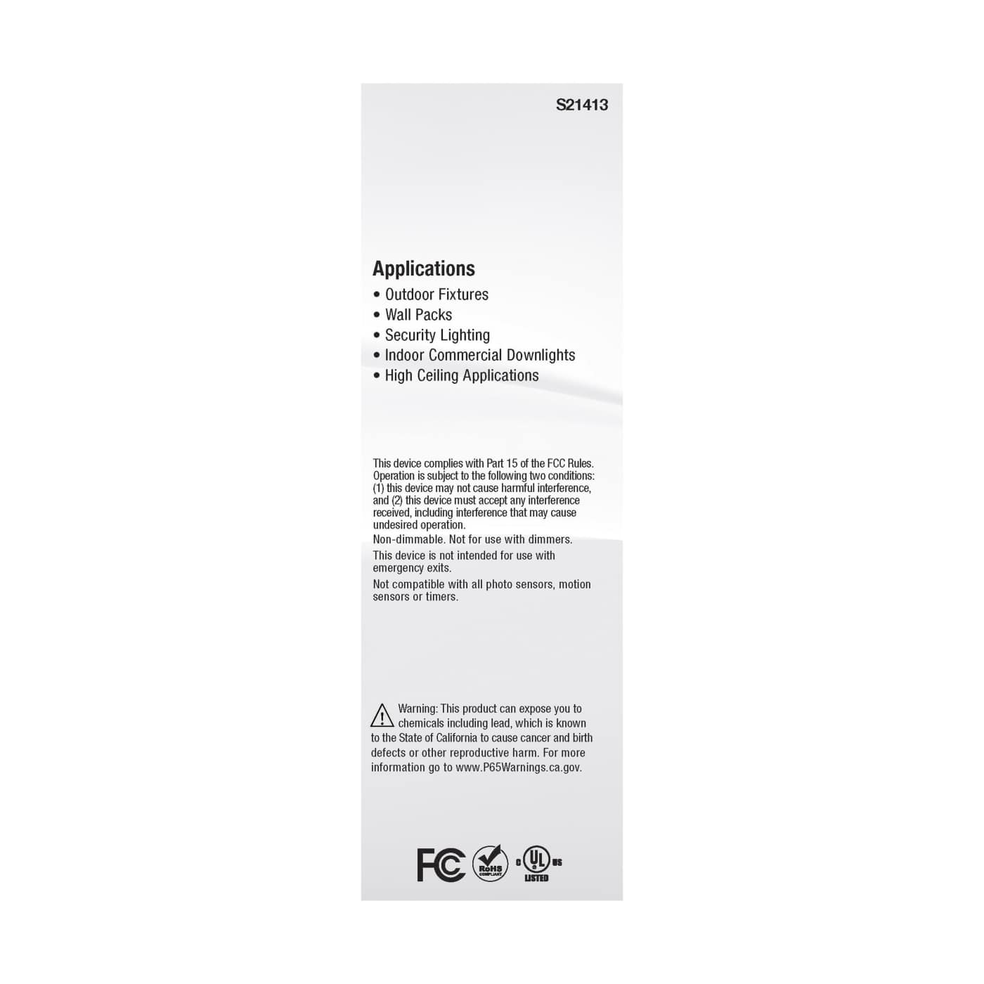 14W/PL/LED/HL/5CCT/G24 - S21413