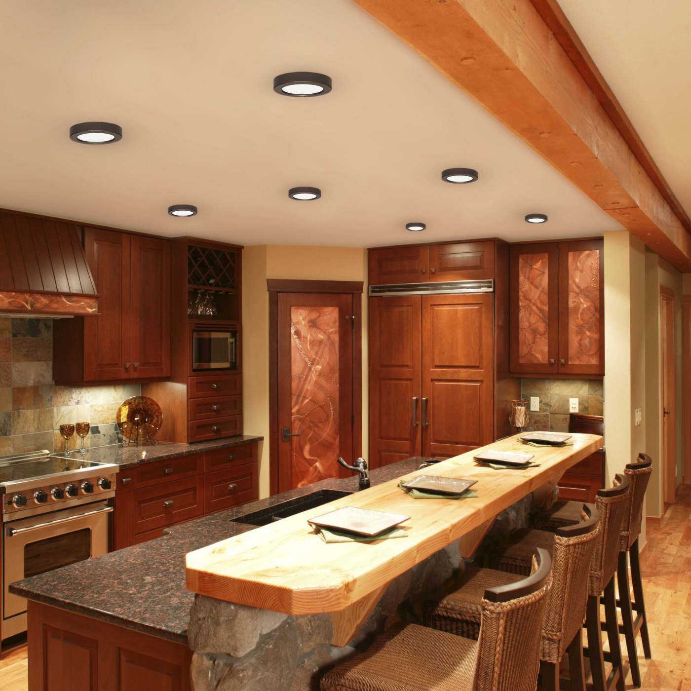 10.5W/LED/5.5"FLUSH/30K/RD/BK - S21526