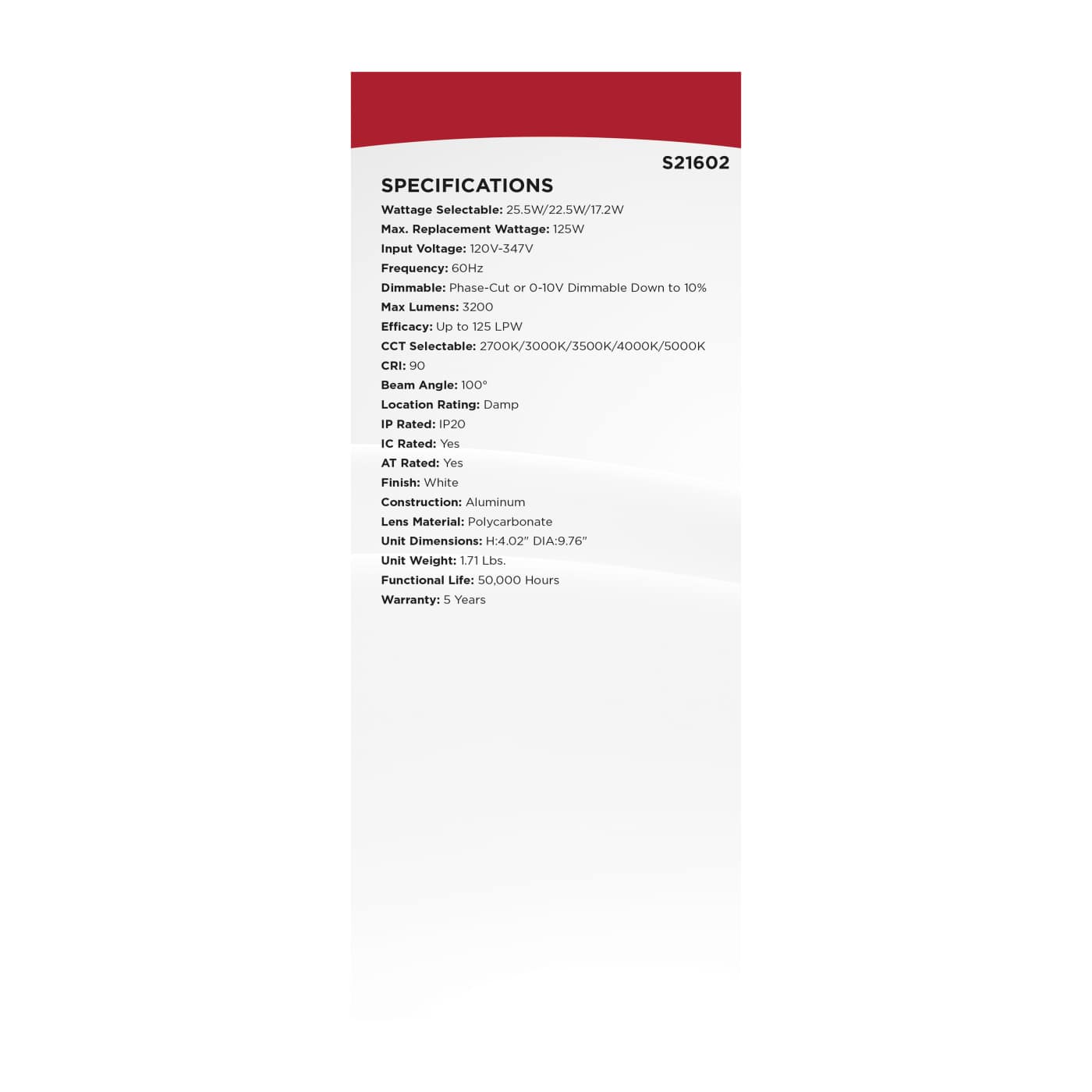 25.5W/CDL/8/120-347/FS/RND/DD - S21602