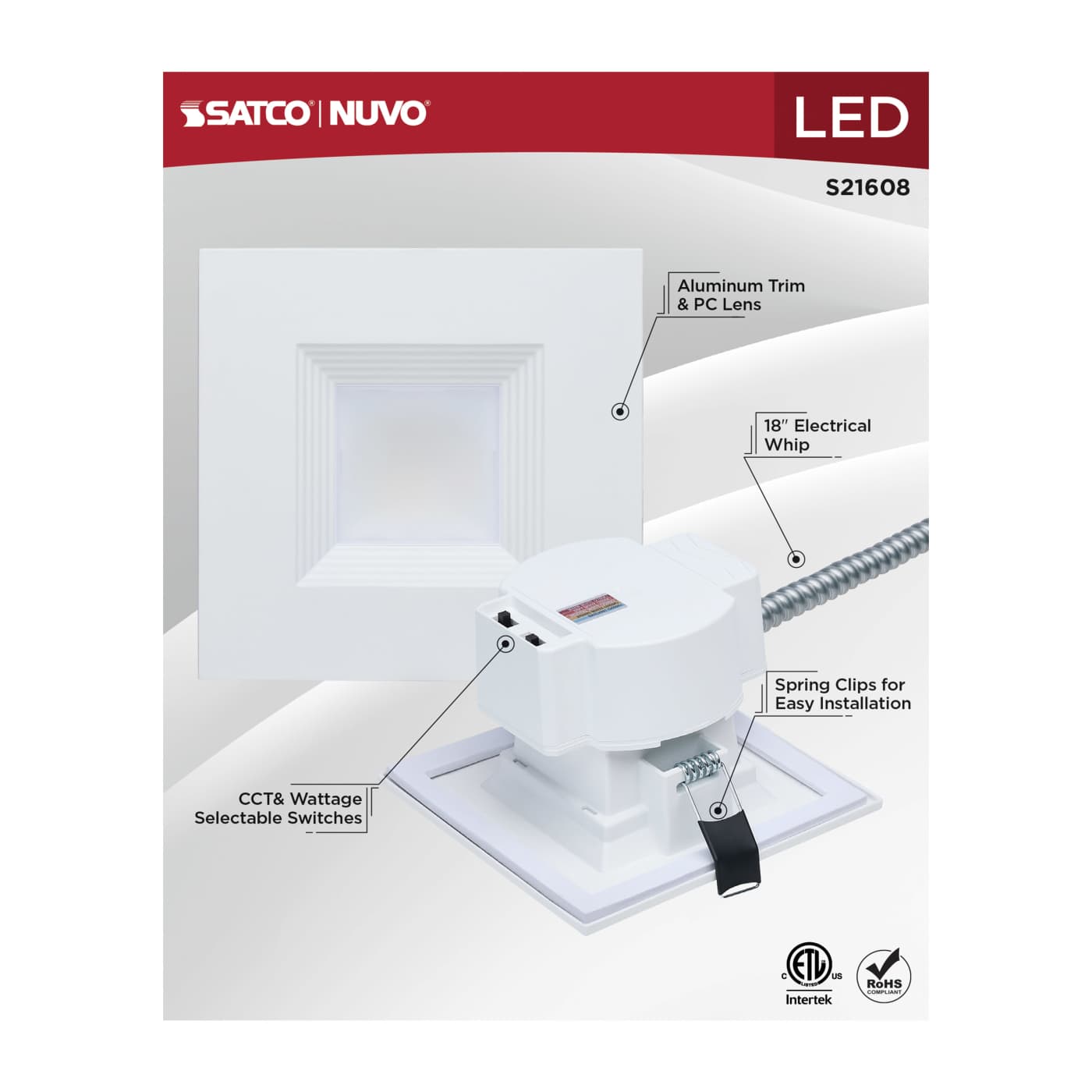 13.5W/CDL/4/120-347/FS/SQ/DD - S21608