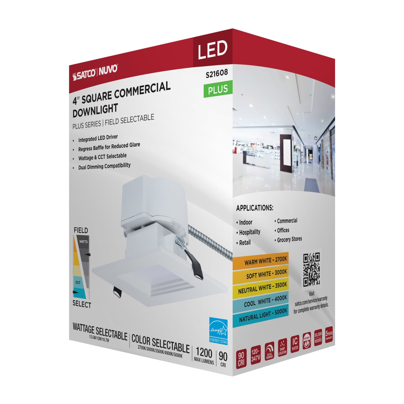 13.5W/CDL/4/120-347/FS/SQ/DD - S21608