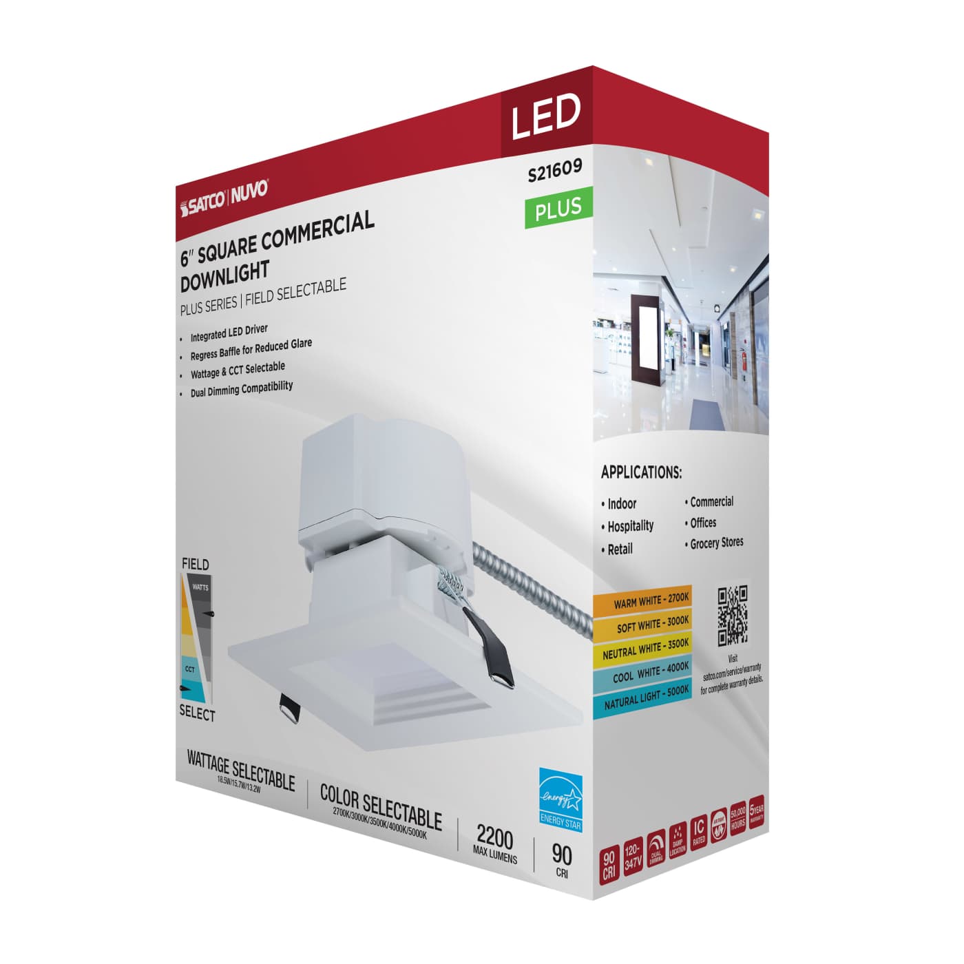 18.5W/CDL/6/120-347/FS/SQ/DD - S21609