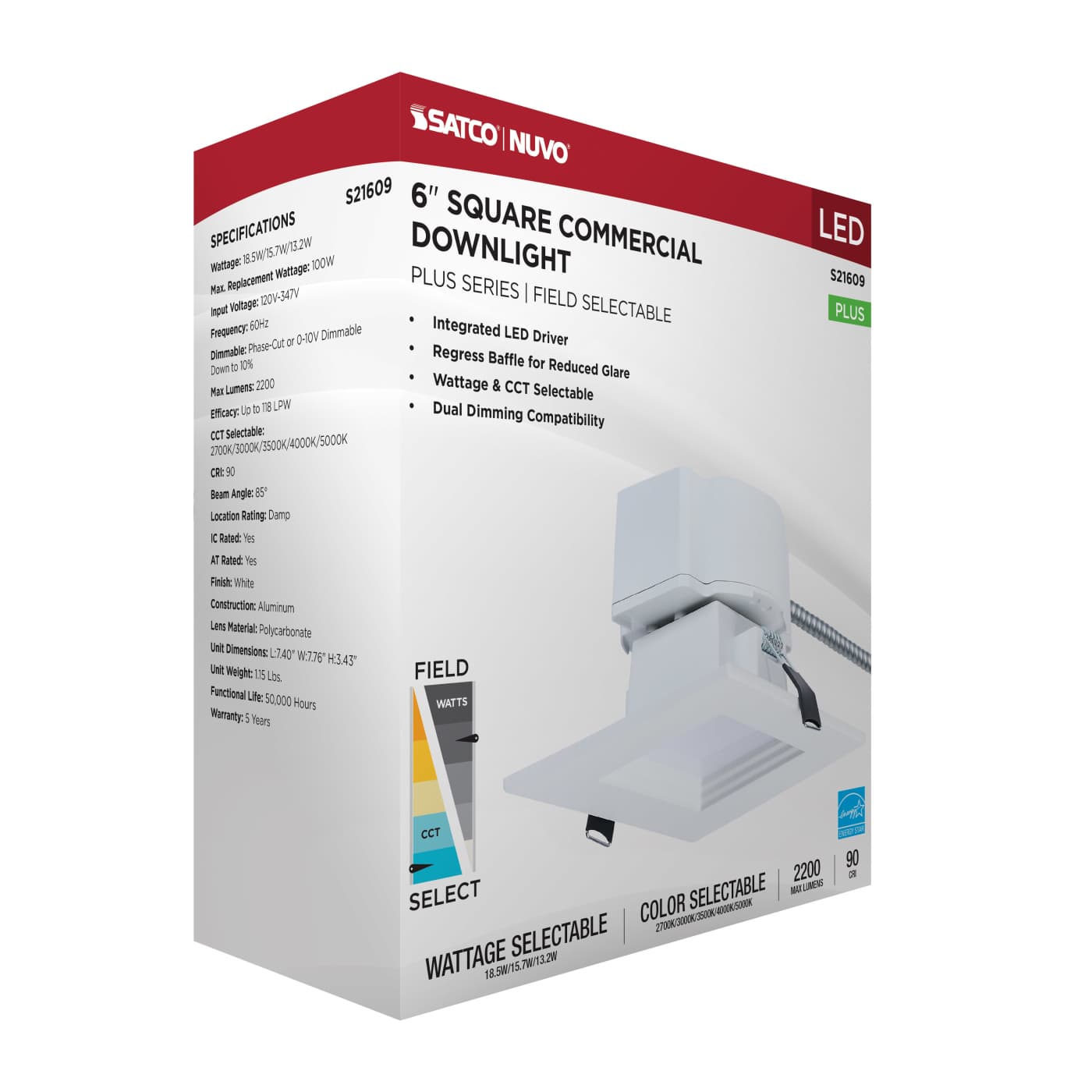 18.5W/CDL/6/120-347/FS/SQ/DD - S21609