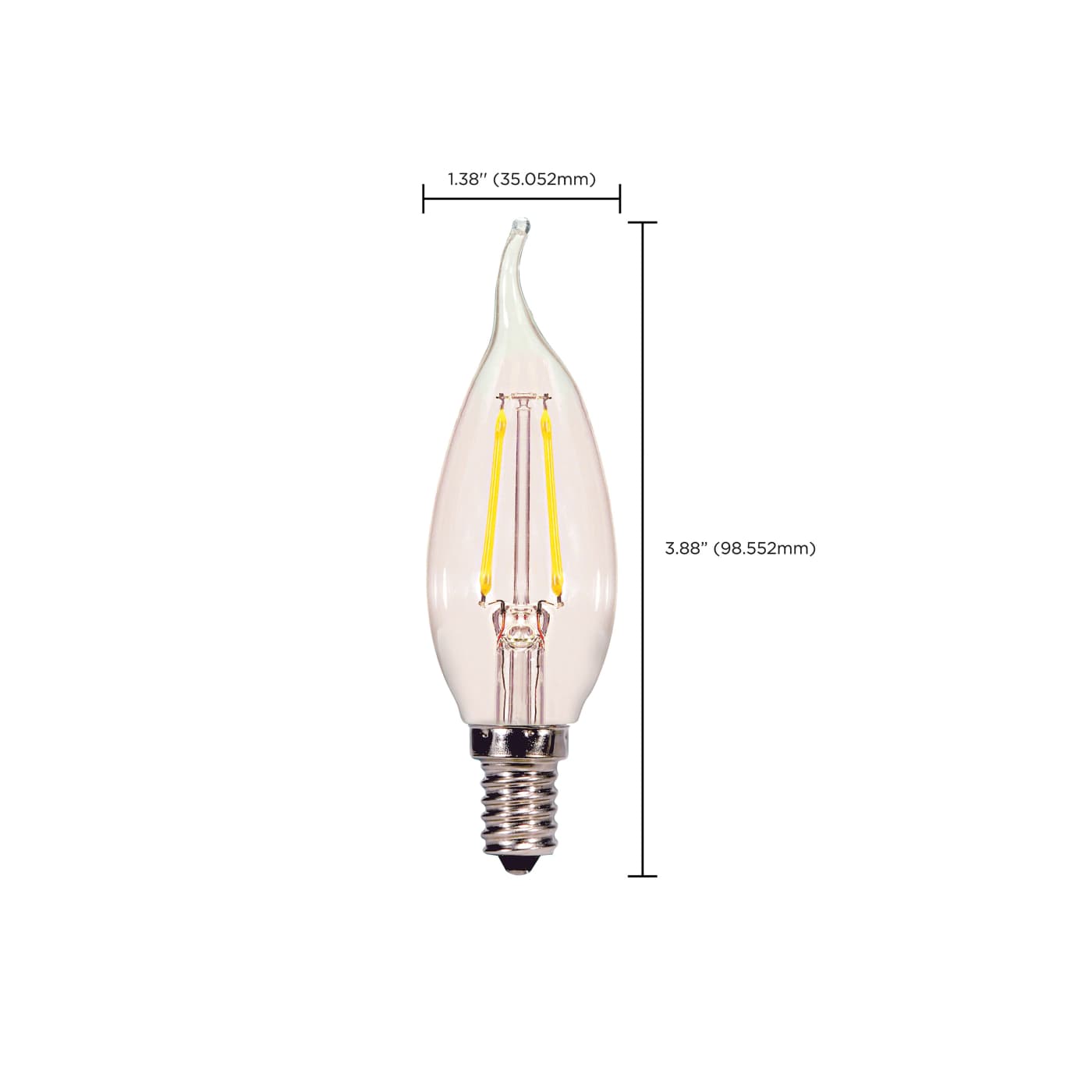 2.5W CFC/LED/27K/CL/120V/2CD - S21720