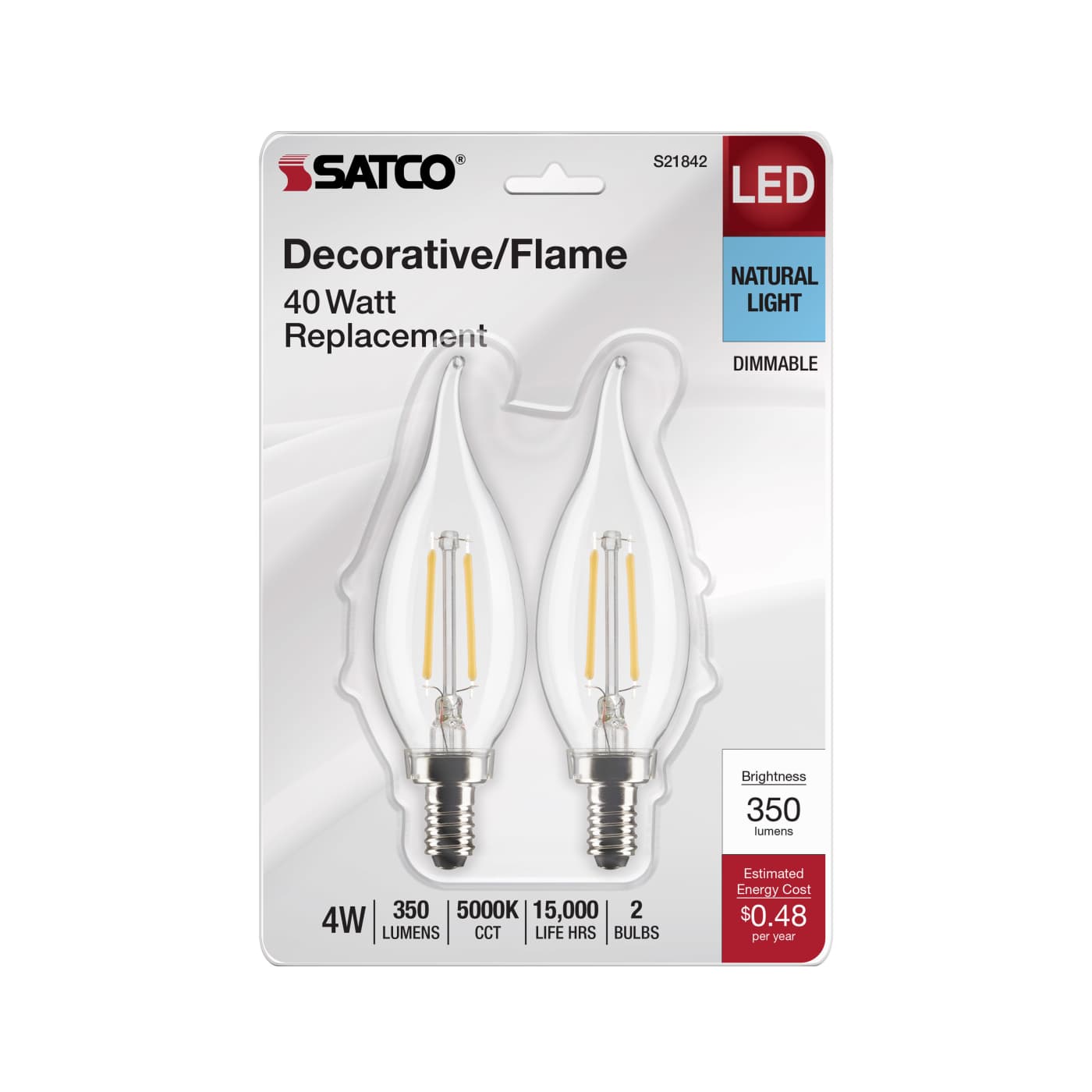 4CA10/LED/950/CL/120V/E12/2CD - S21842