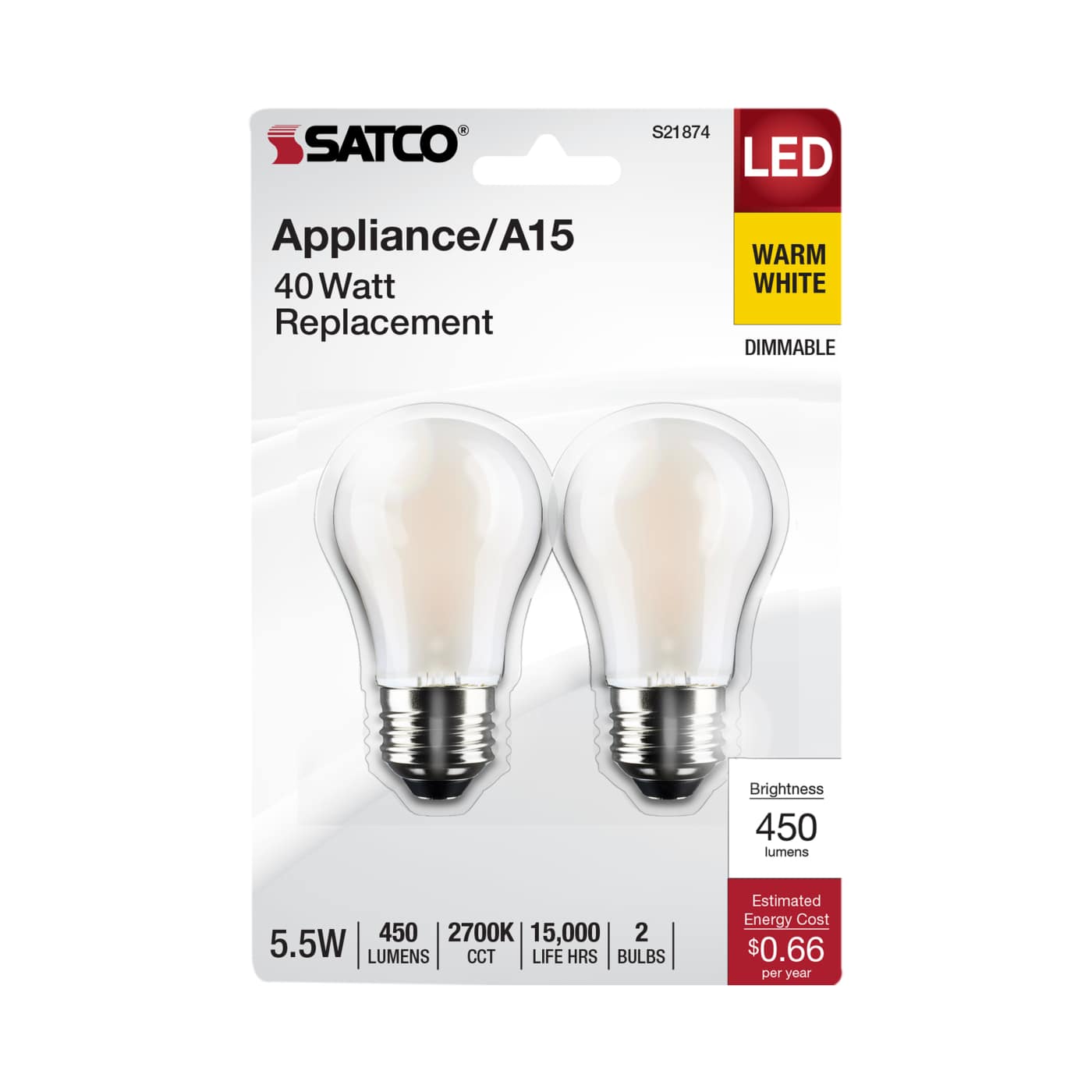 5.5A15/FR/LED/927/E26/2CD - S21874