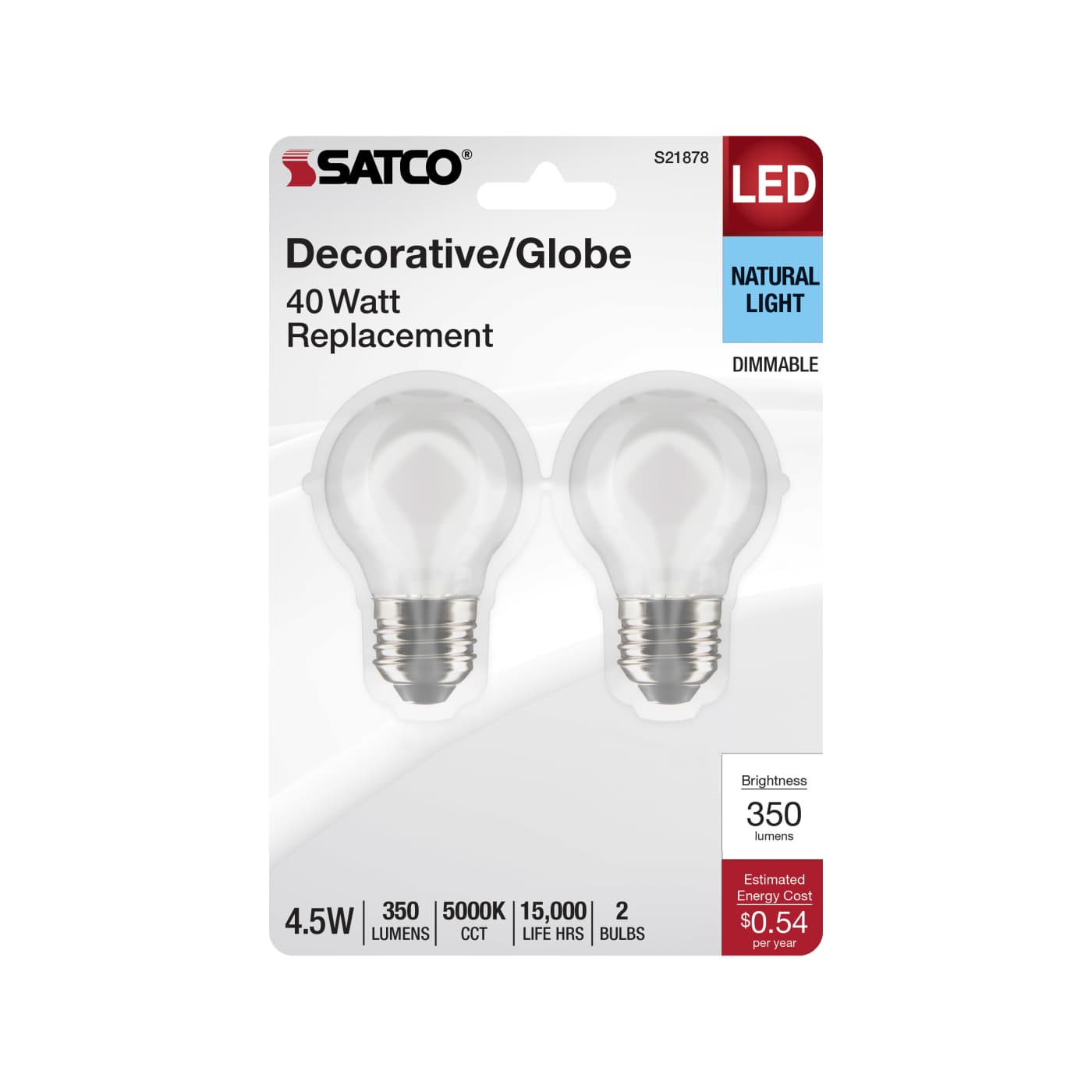 4.5G16.5/LED/WH/950/120V/E26/2 - S21878