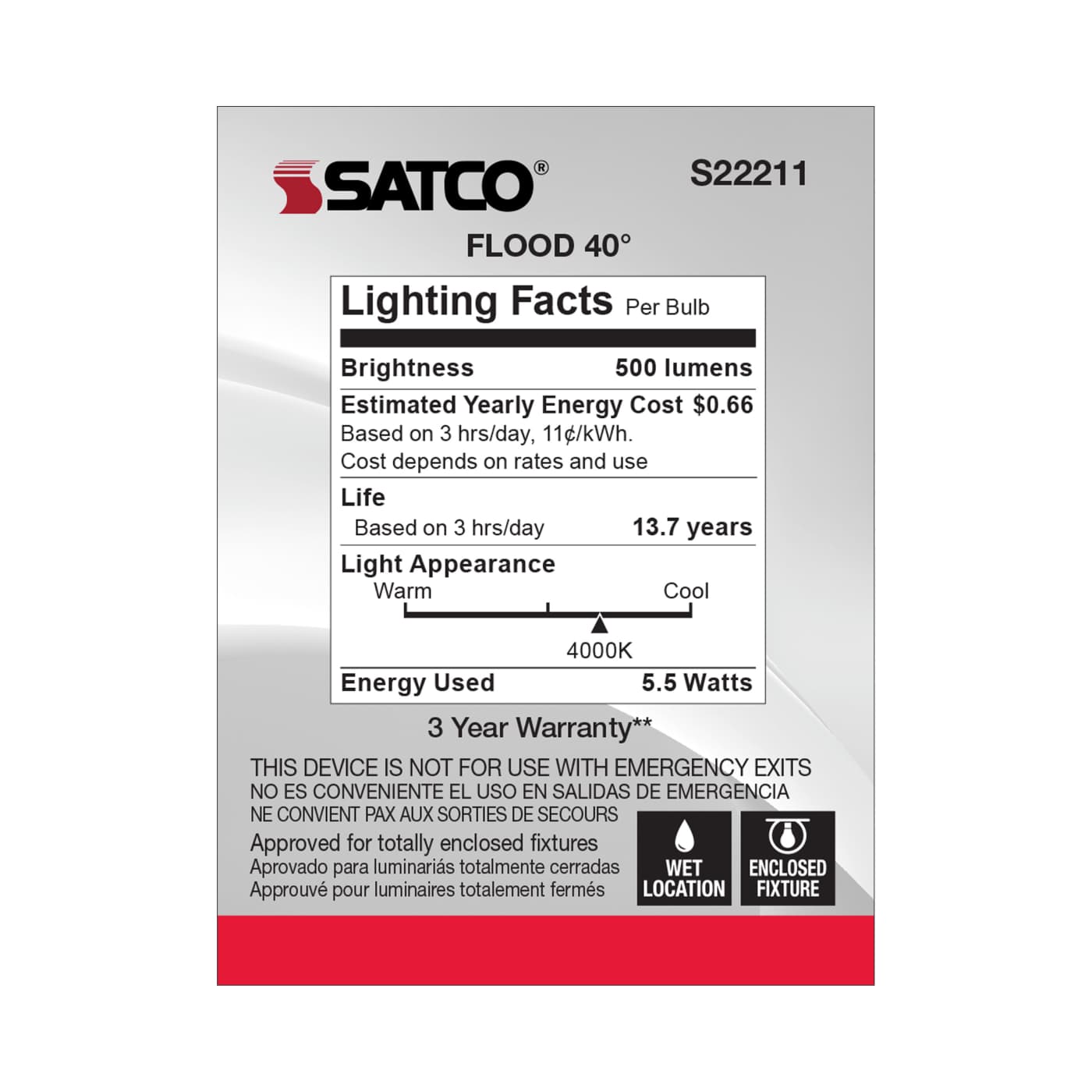 5.5PAR20/LED/940/FL/120V - S22211