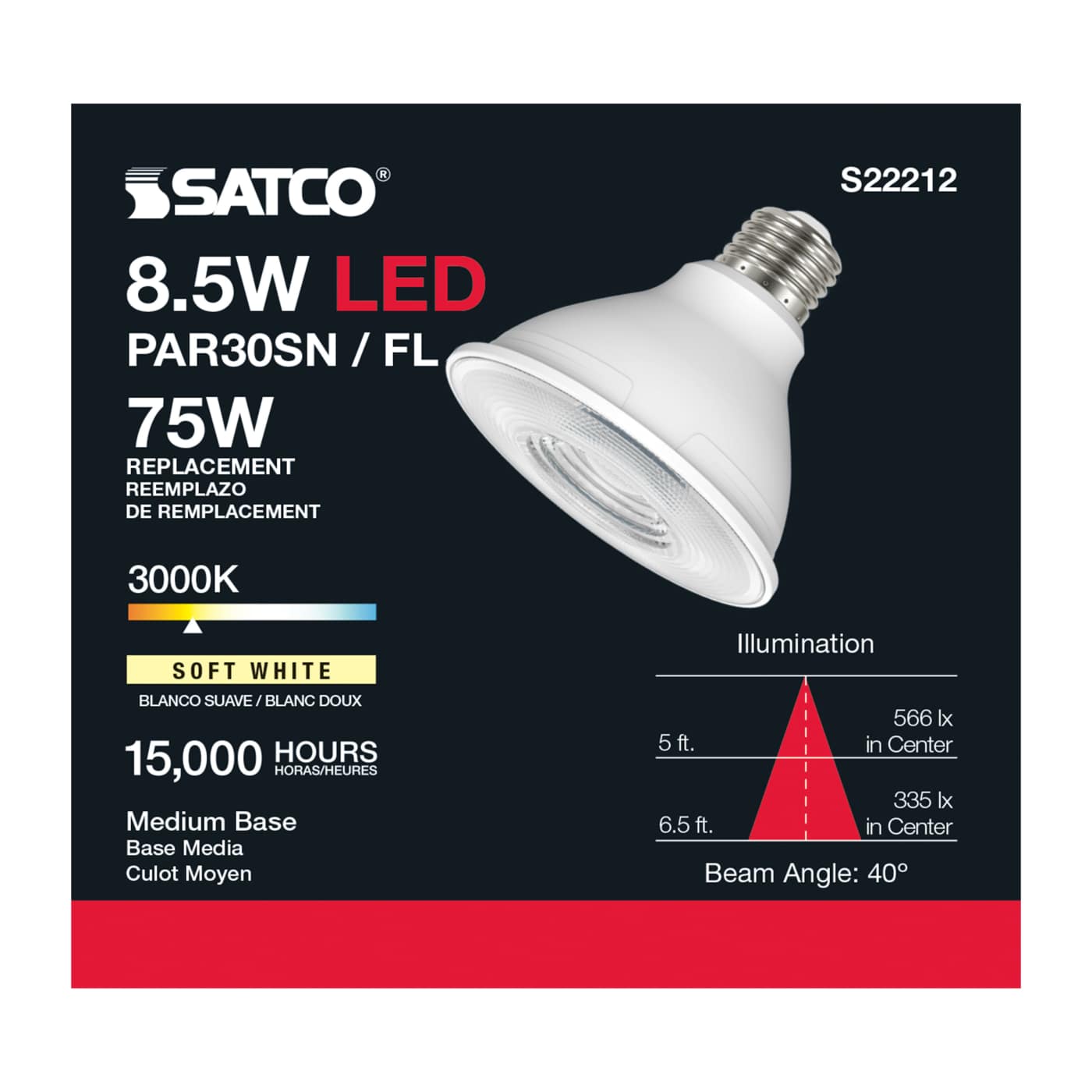 8.5PAR30S/LED/930/FL/120V - S22212