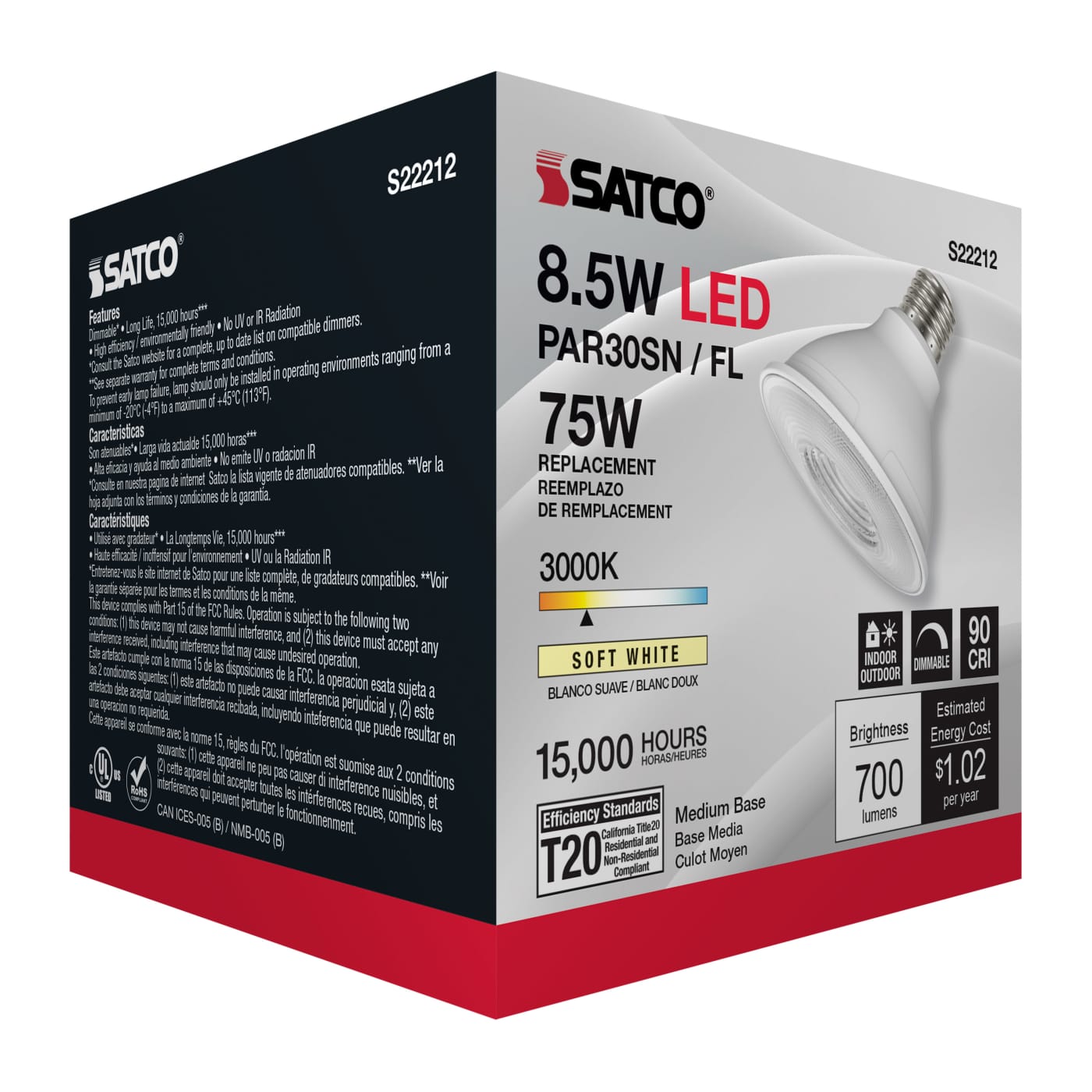 8.5PAR30S/LED/930/FL/120V - S22212