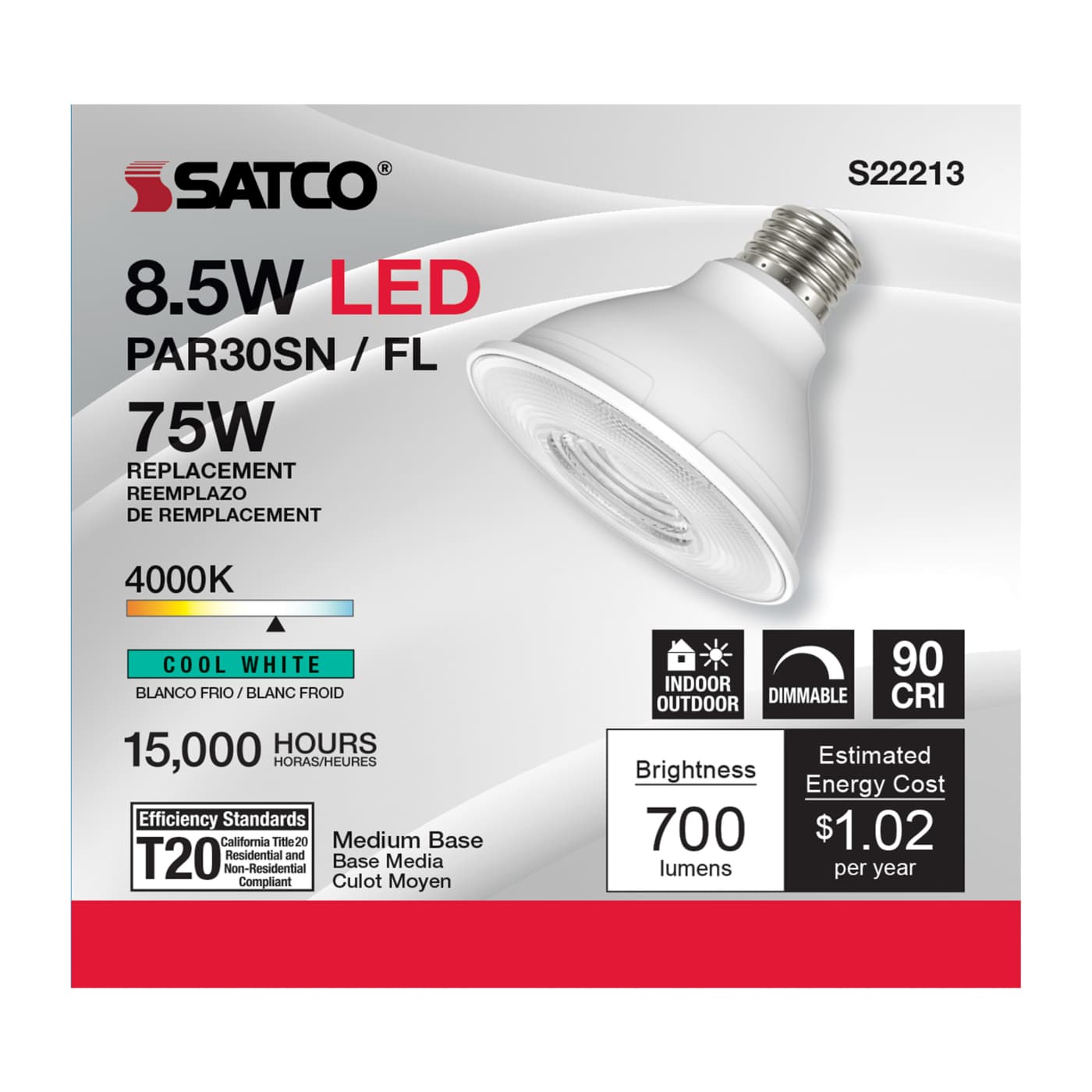 8.5PAR30S/LED/940/FL/120V - S22213