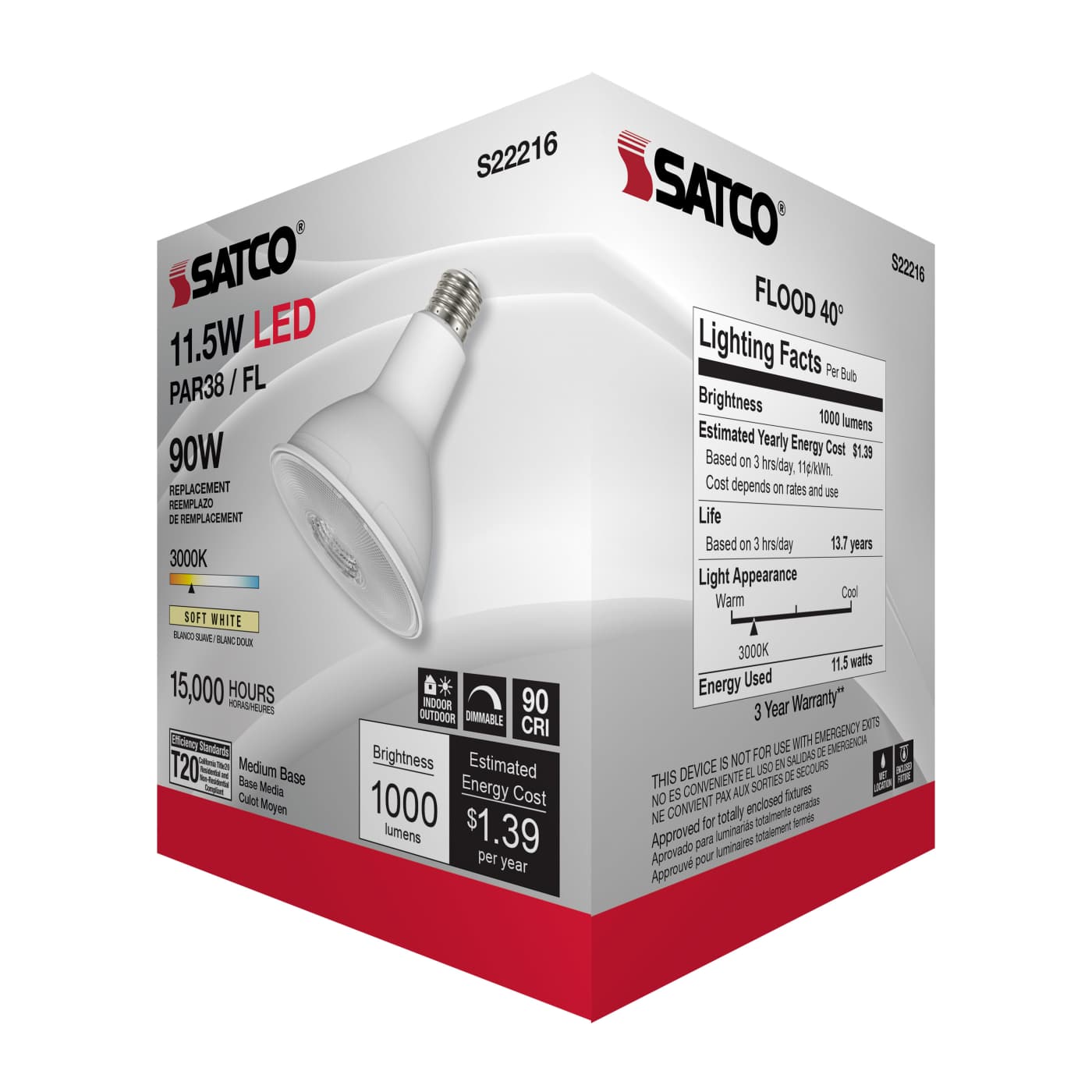 11.5PAR38/LED/930/FL/120V - S22216