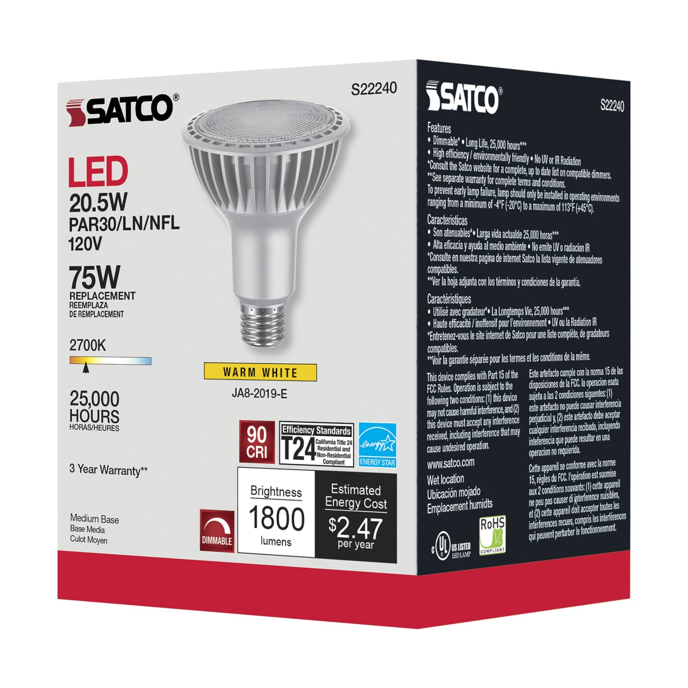 20.5PAR30LN/LED/927/HL/120V/FL - S22240