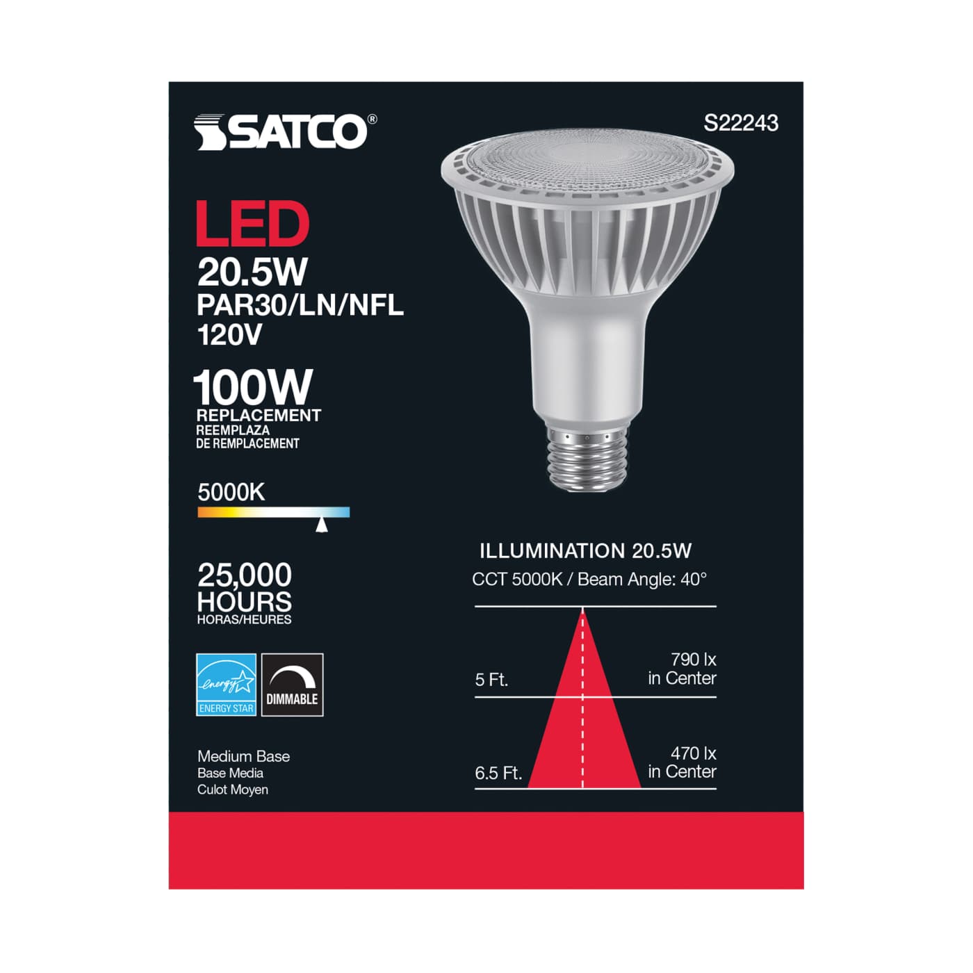 20.5PAR30LN/LED/950/HL/120V/FL - S22243