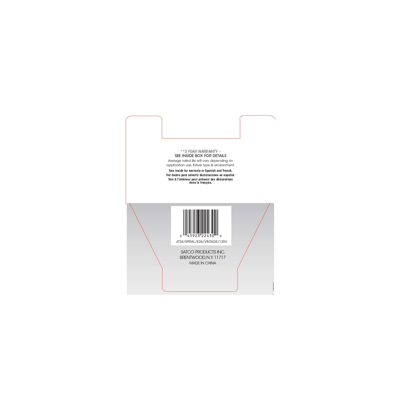 4T24/LED/CL/E26/VINTAGE/120V - S22430