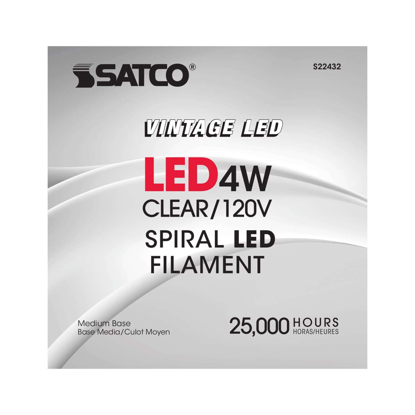 4BT56/LED/CL/E26/VINTAGE/120V - S22432