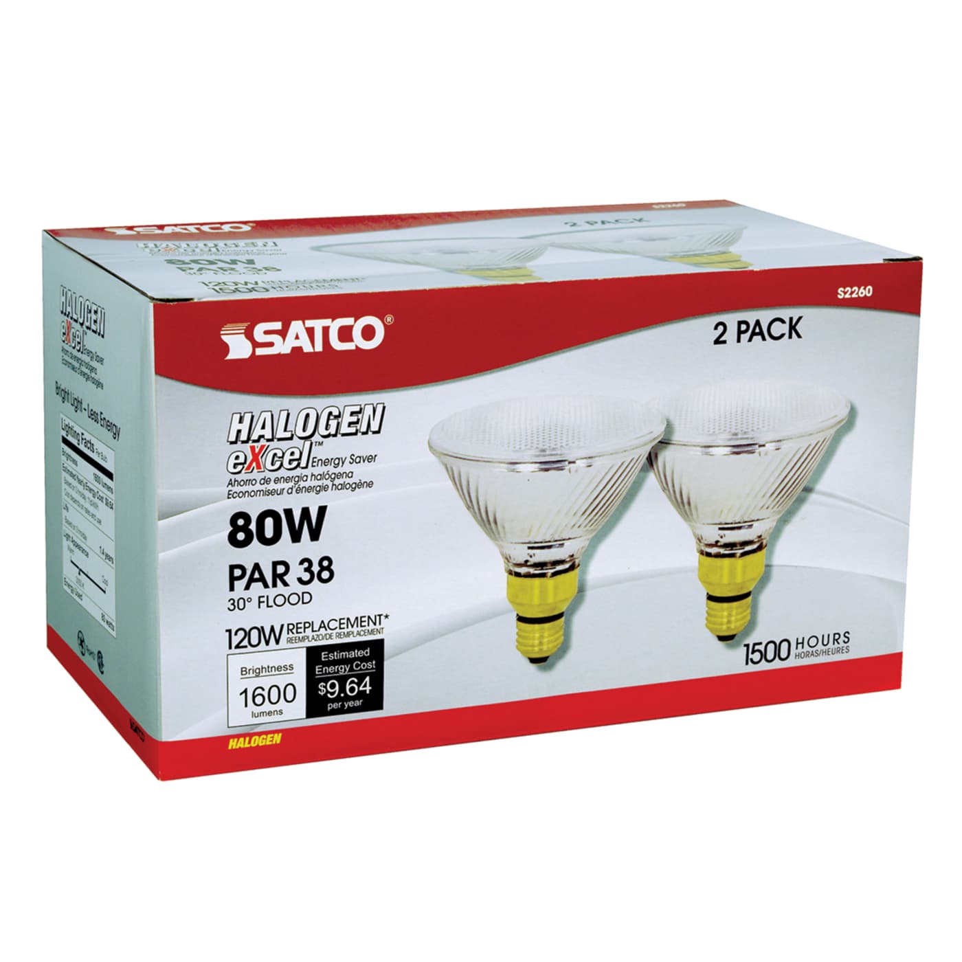 80PAR38/HAL/XEN/FL /2PK/120V - S2260