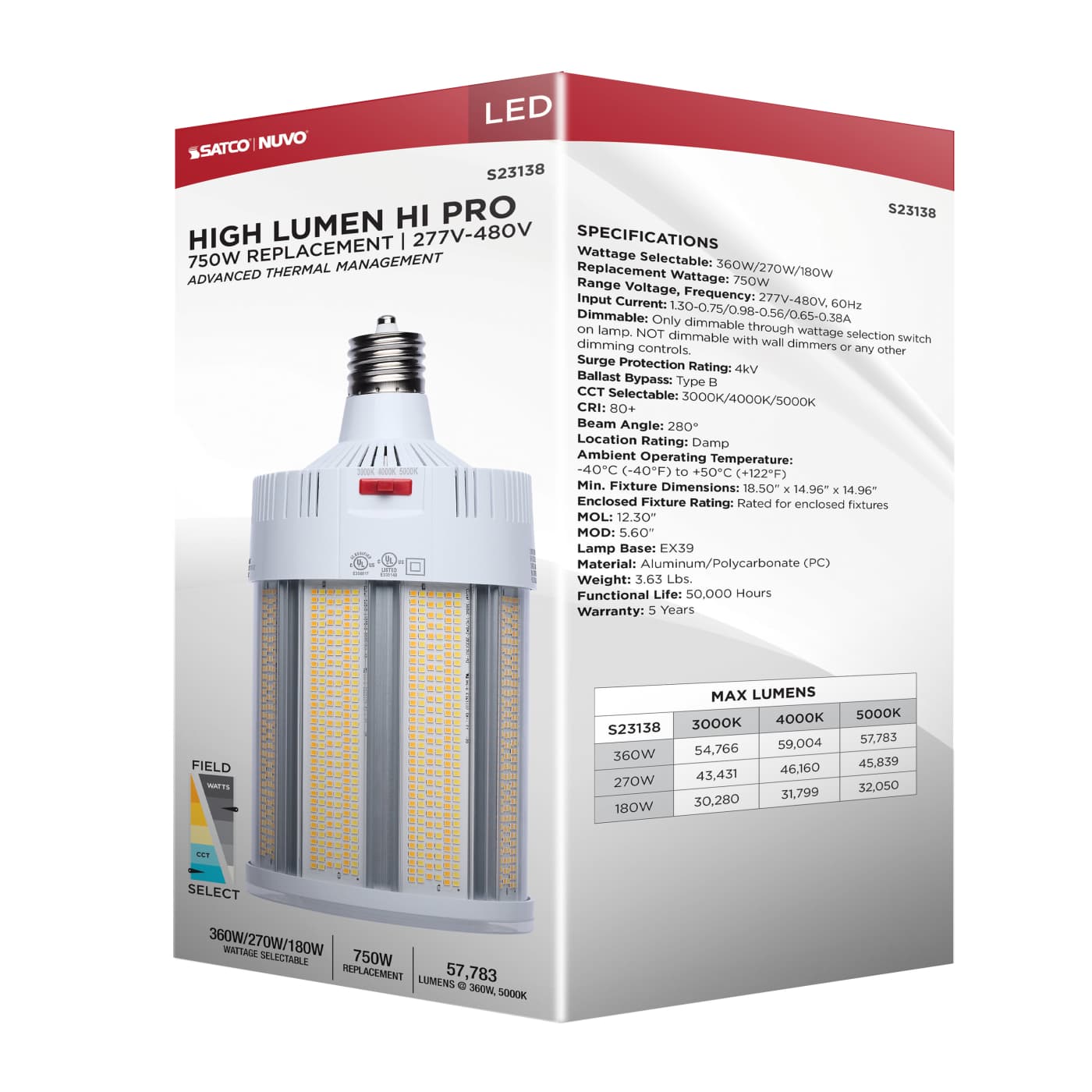 360W/LED/CCT/277-480V/EX39 - S23138