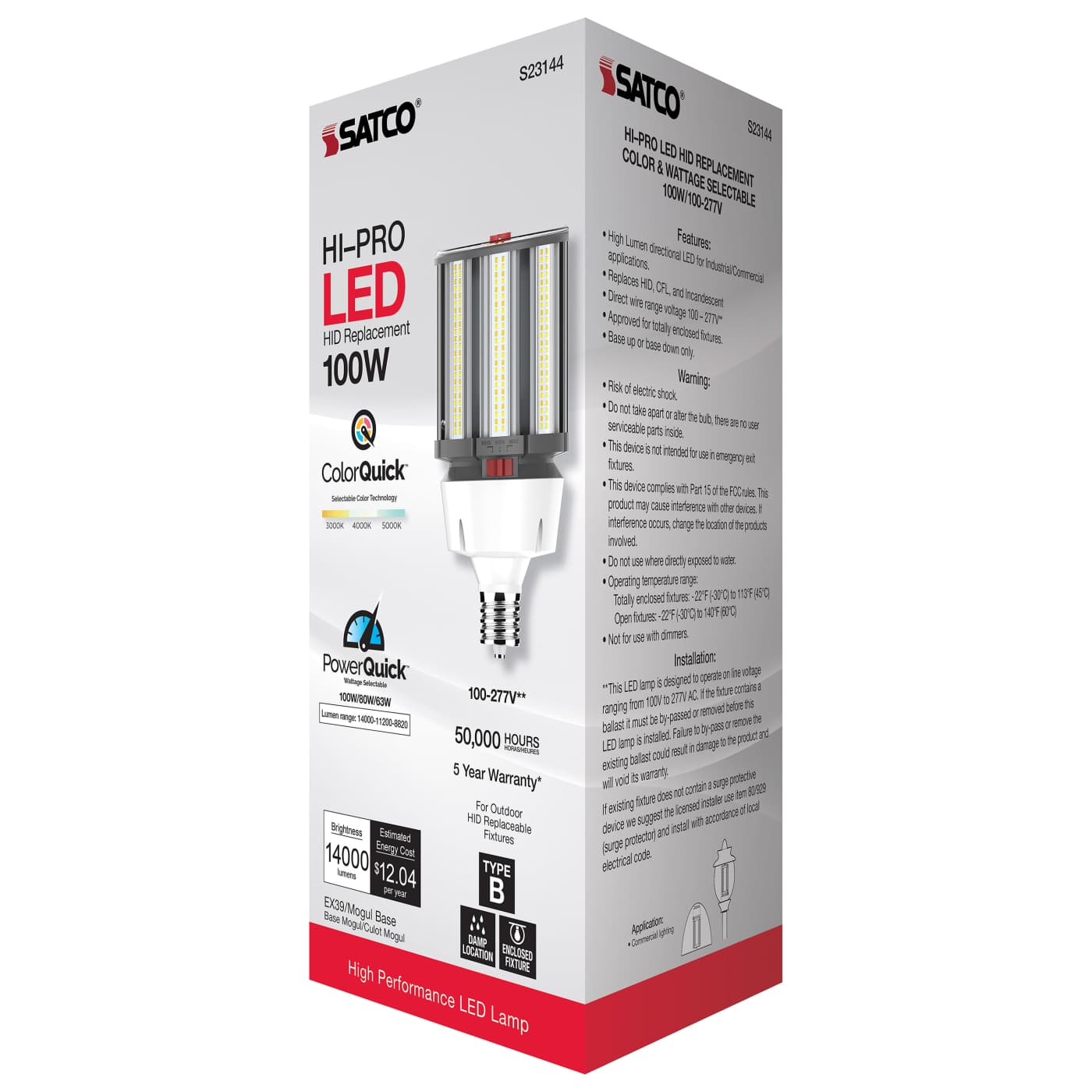 100W/LED/CCT/100-277V/EX39 - S23144