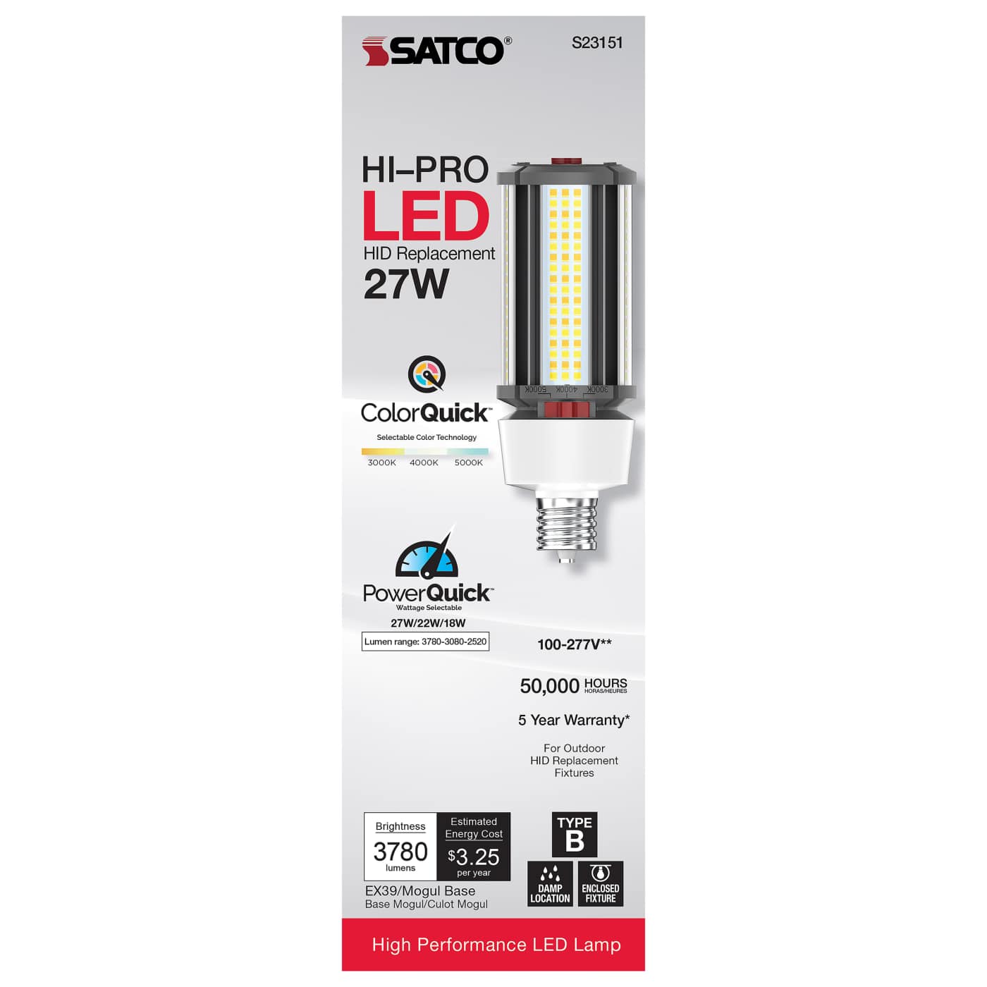 27W/LED/CCT/100-277V/EX39 - S23151