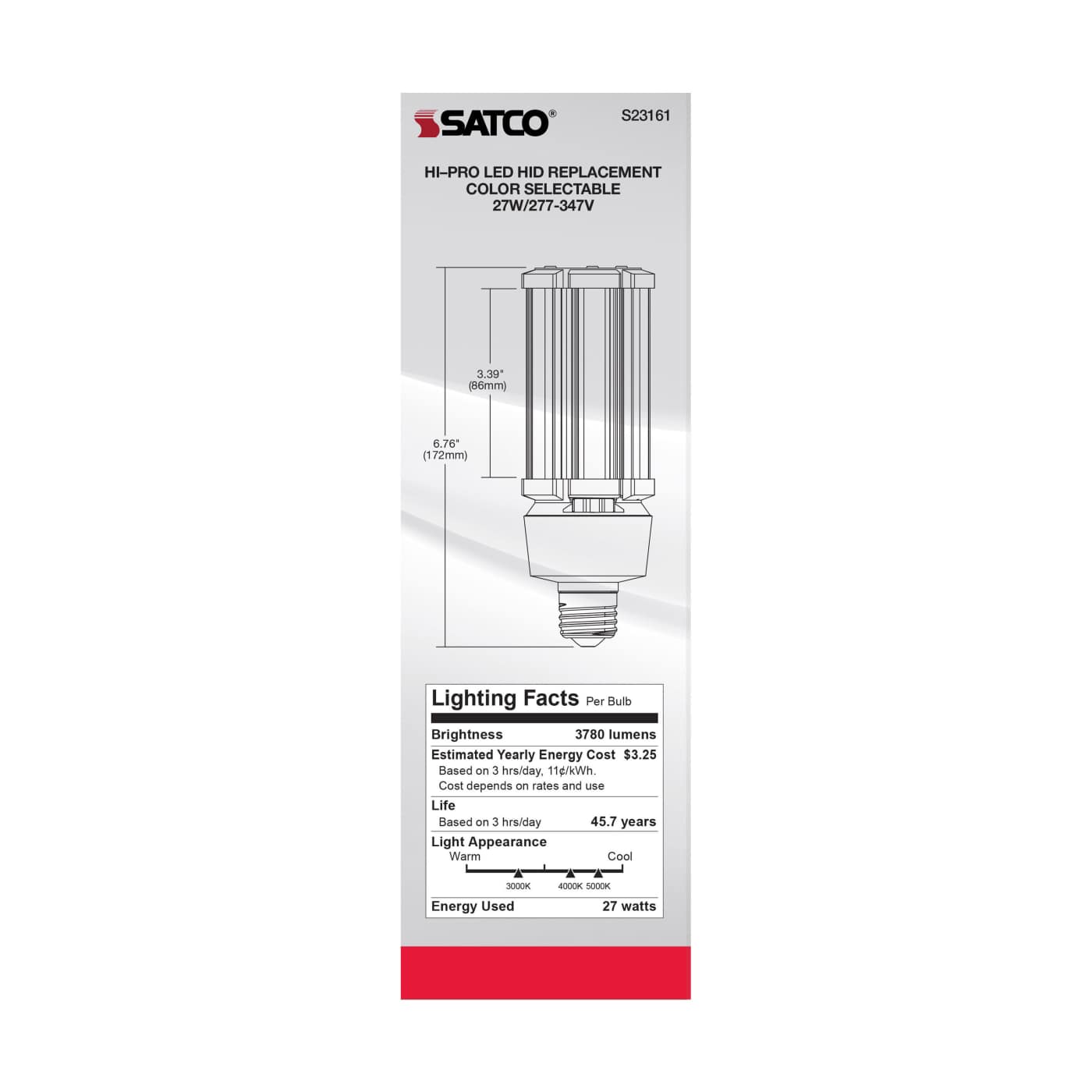 27W/LED/CCT/277-347V/E26 - S23161