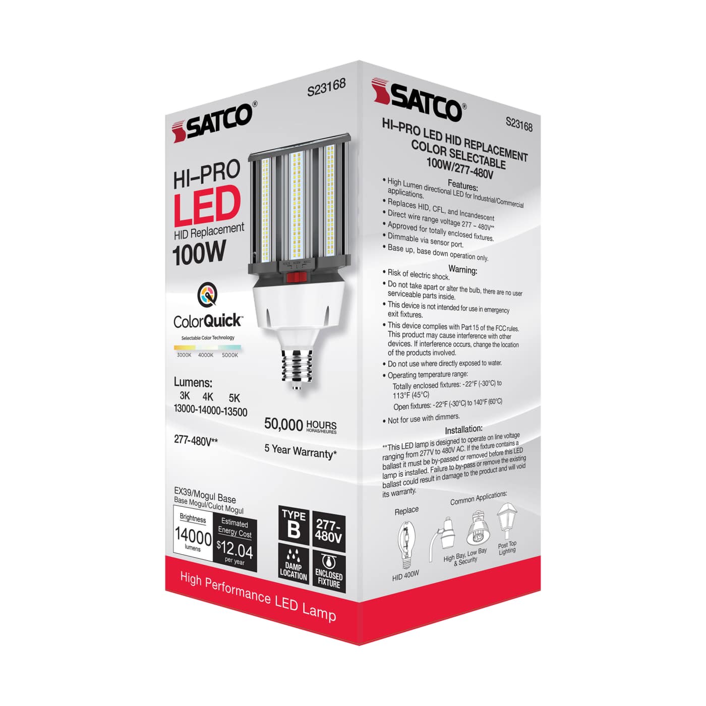 100W/LED/CCT/277-480V/EX39 - S23168