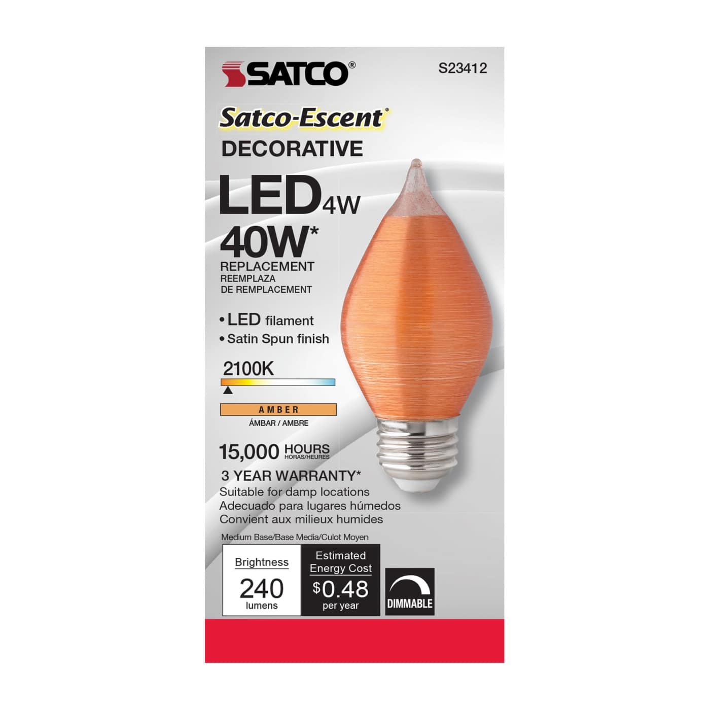 4C15/LED/A/E26/21K/120V - S23412