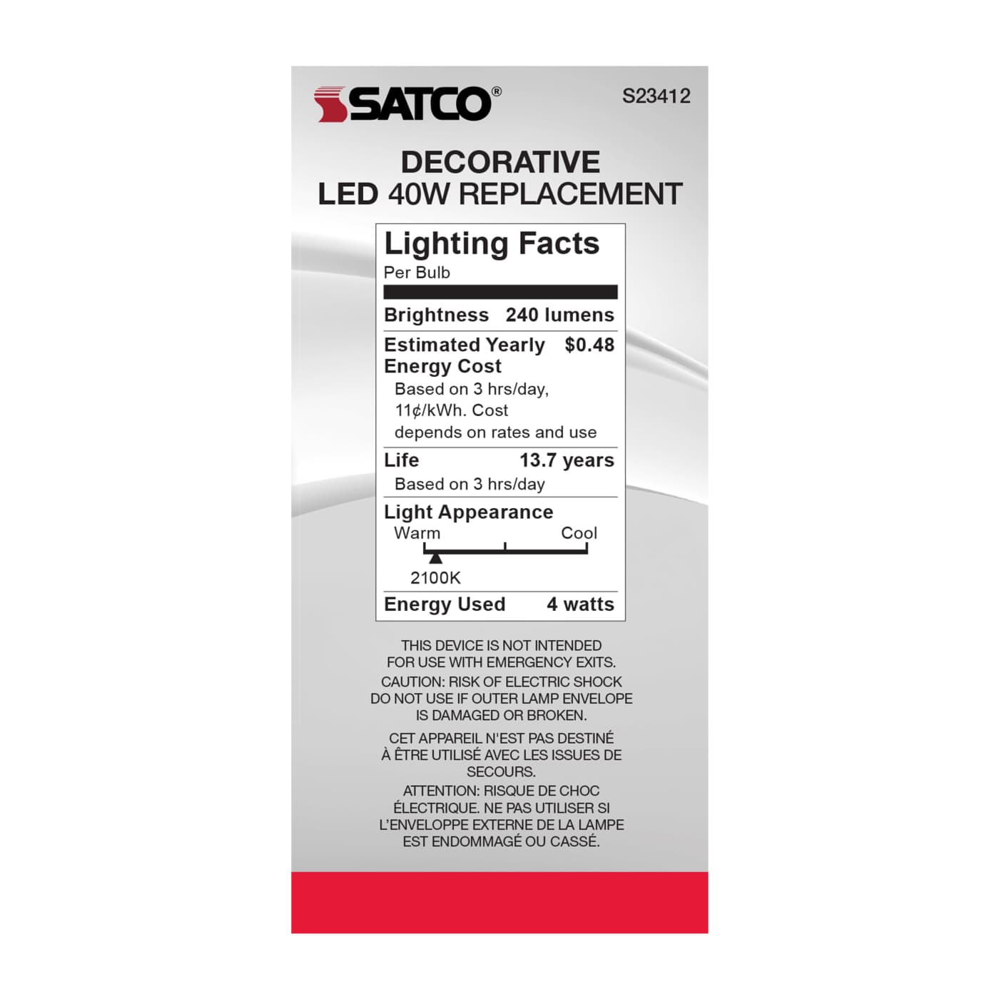 4C15/LED/A/E26/21K/120V - S23412