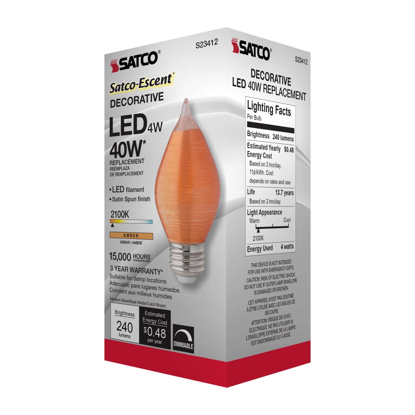 4C15/LED/A/E26/21K/120V - S23412