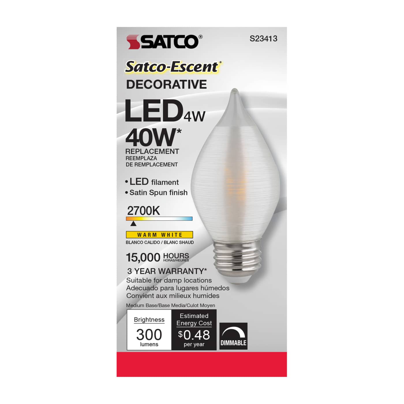 4C15/LED/SA/E26/27K/120V - S23413