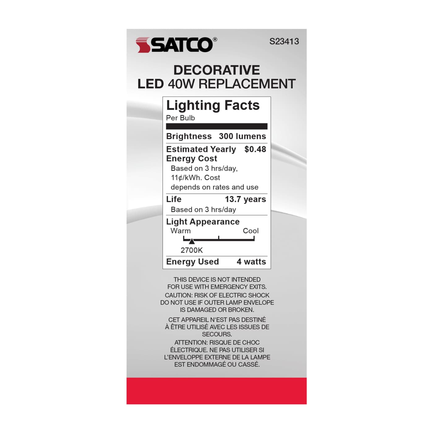 4C15/LED/SA/E26/27K/120V - S23413