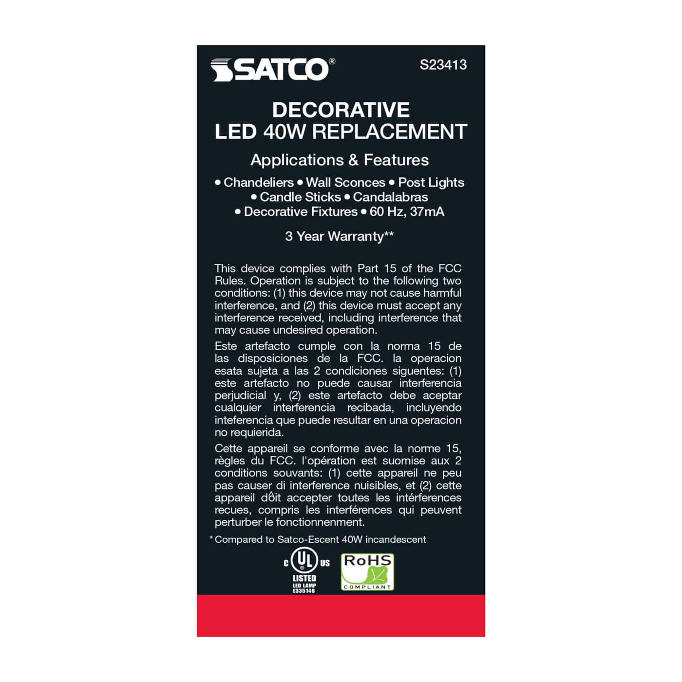4C15/LED/SA/E26/27K/120V - S23413