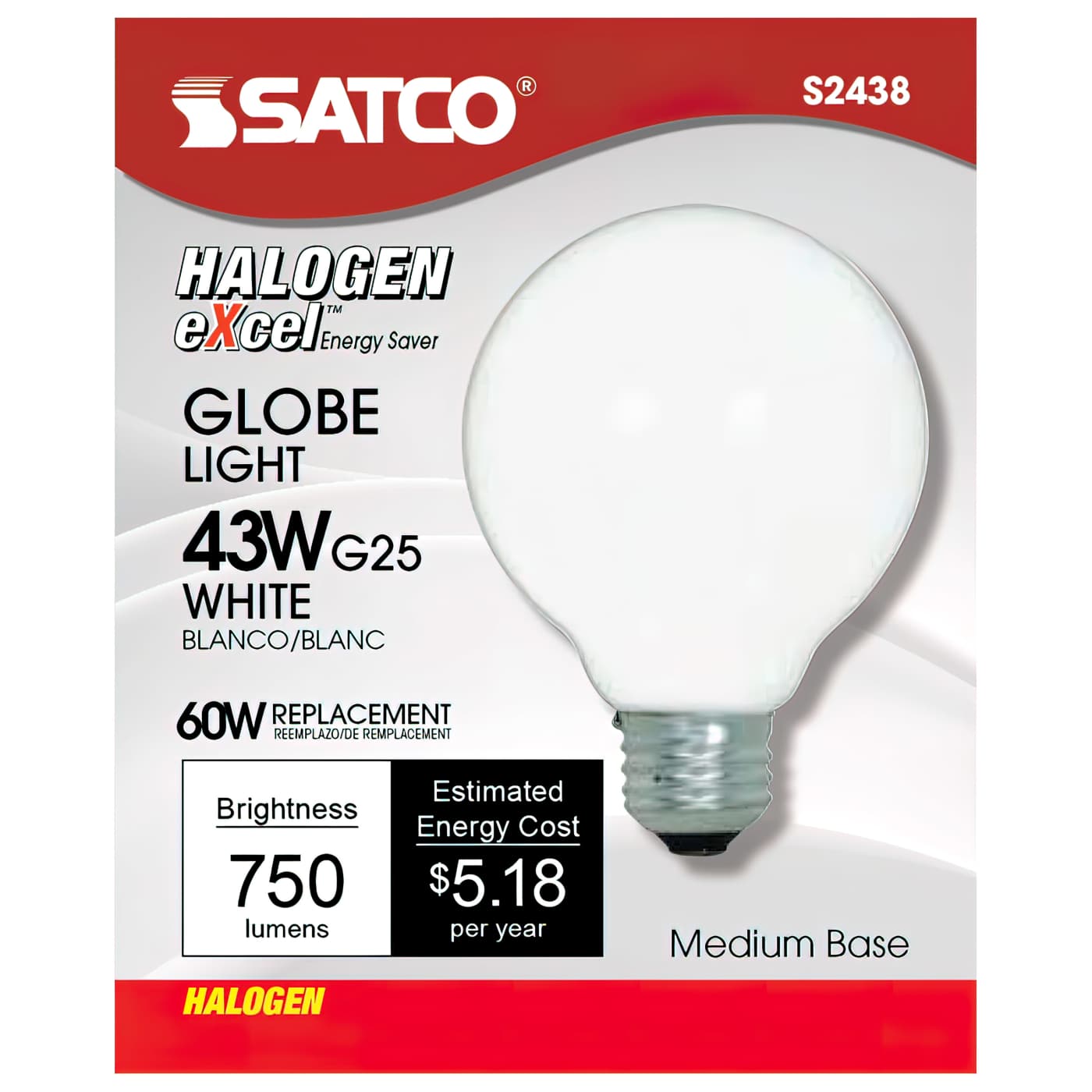 43G25/HAL/WH/120V - S2438