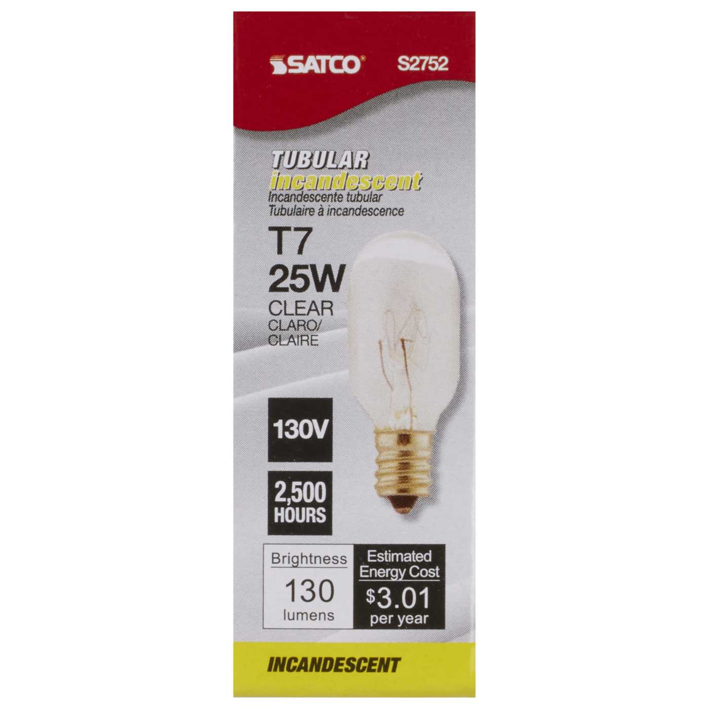 25T7/C/130V E12 CLEAR - S2752