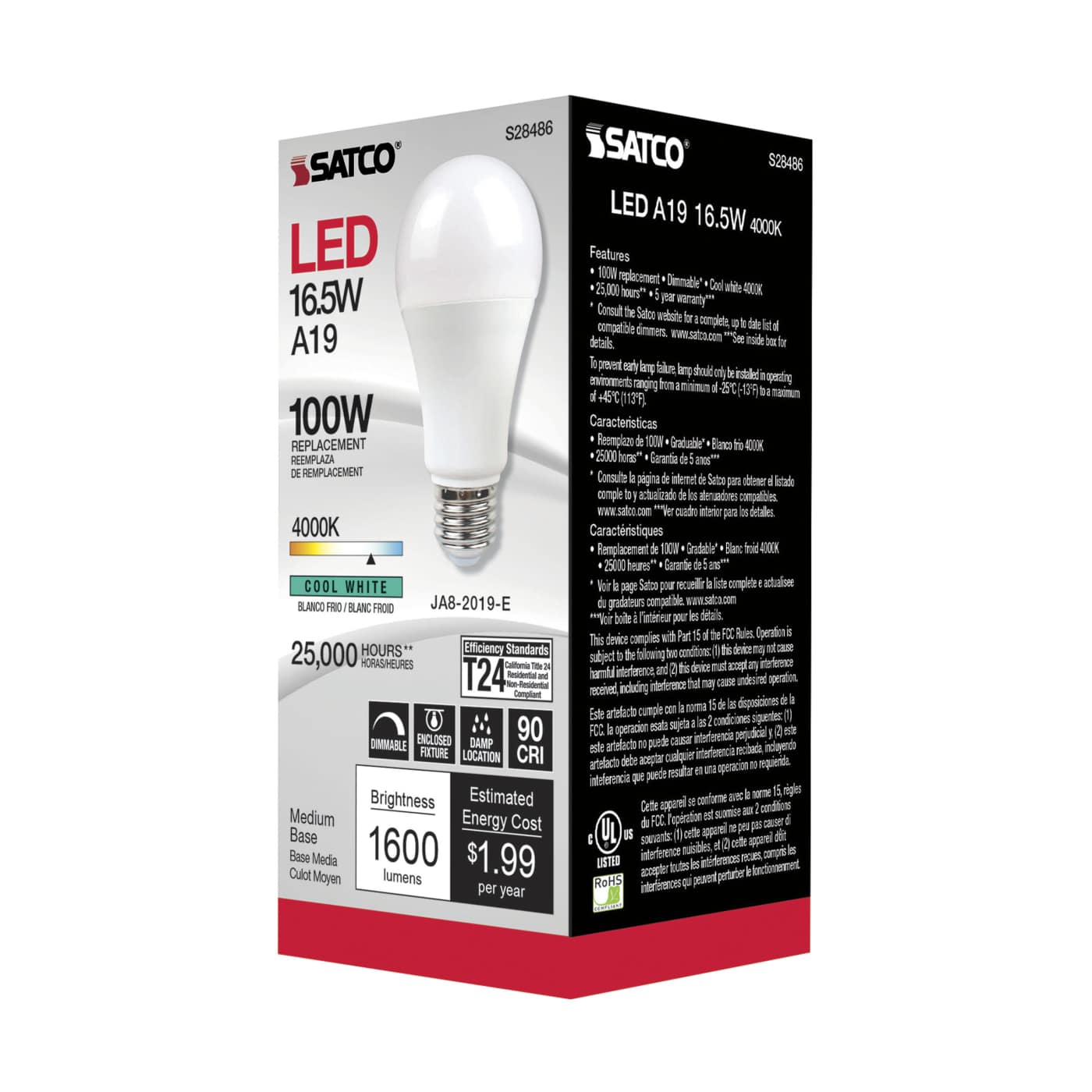 16.5A19LED/940/120V - S28486