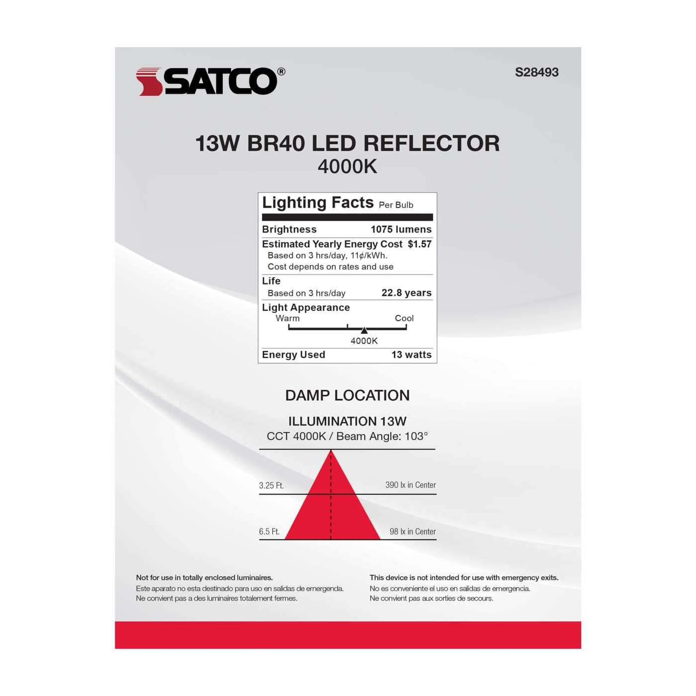 13BR40/LED/940/120V - S28493