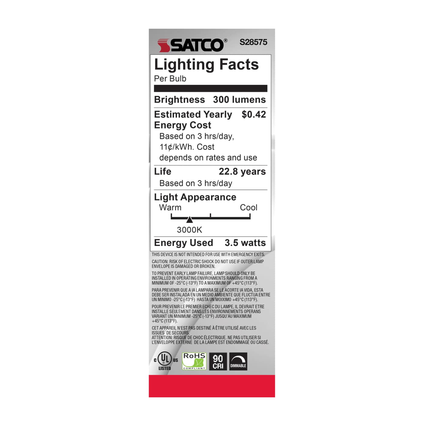 3.5ETC/LED/930/E26/120V - S28575