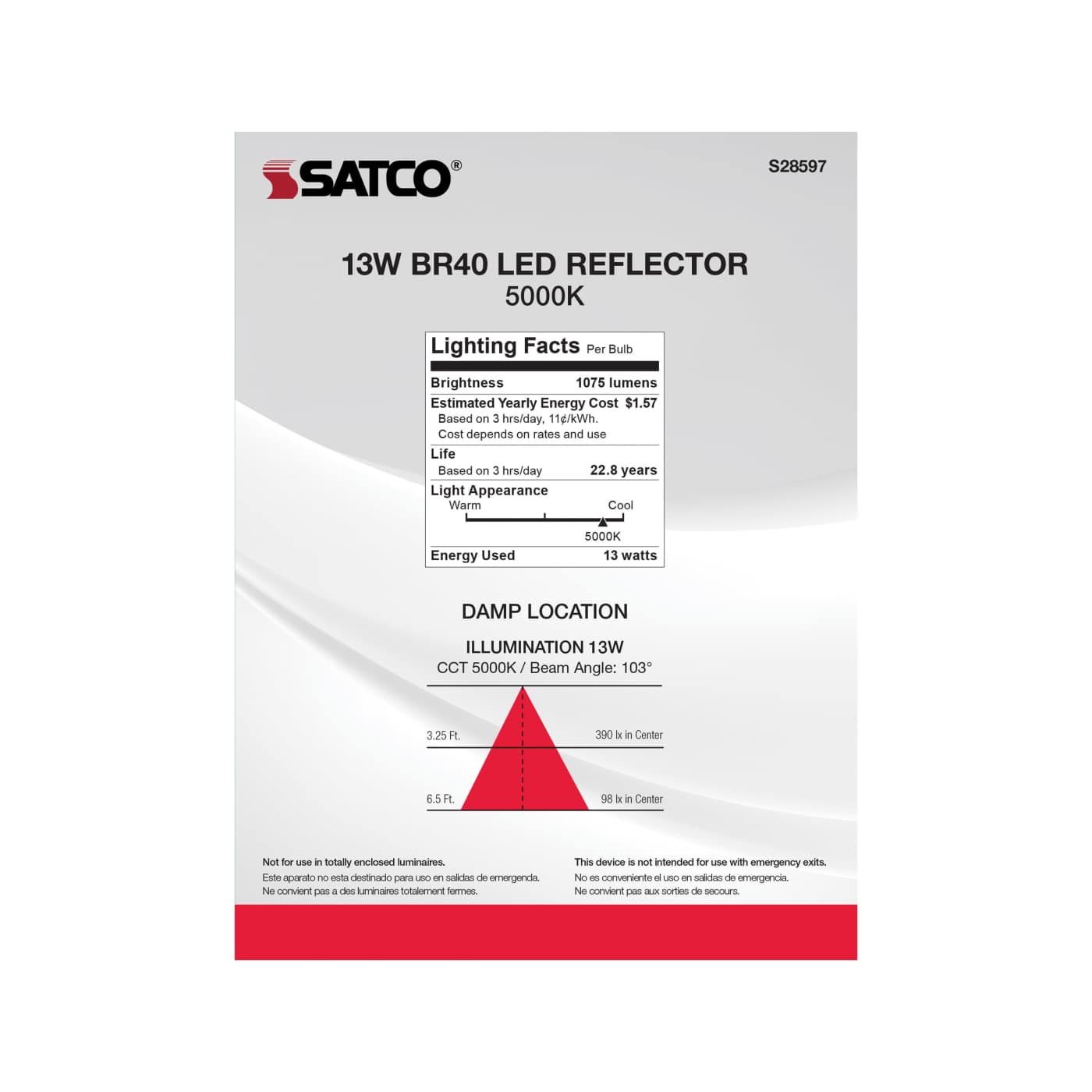 13BR40/LED/950/120V - S28597