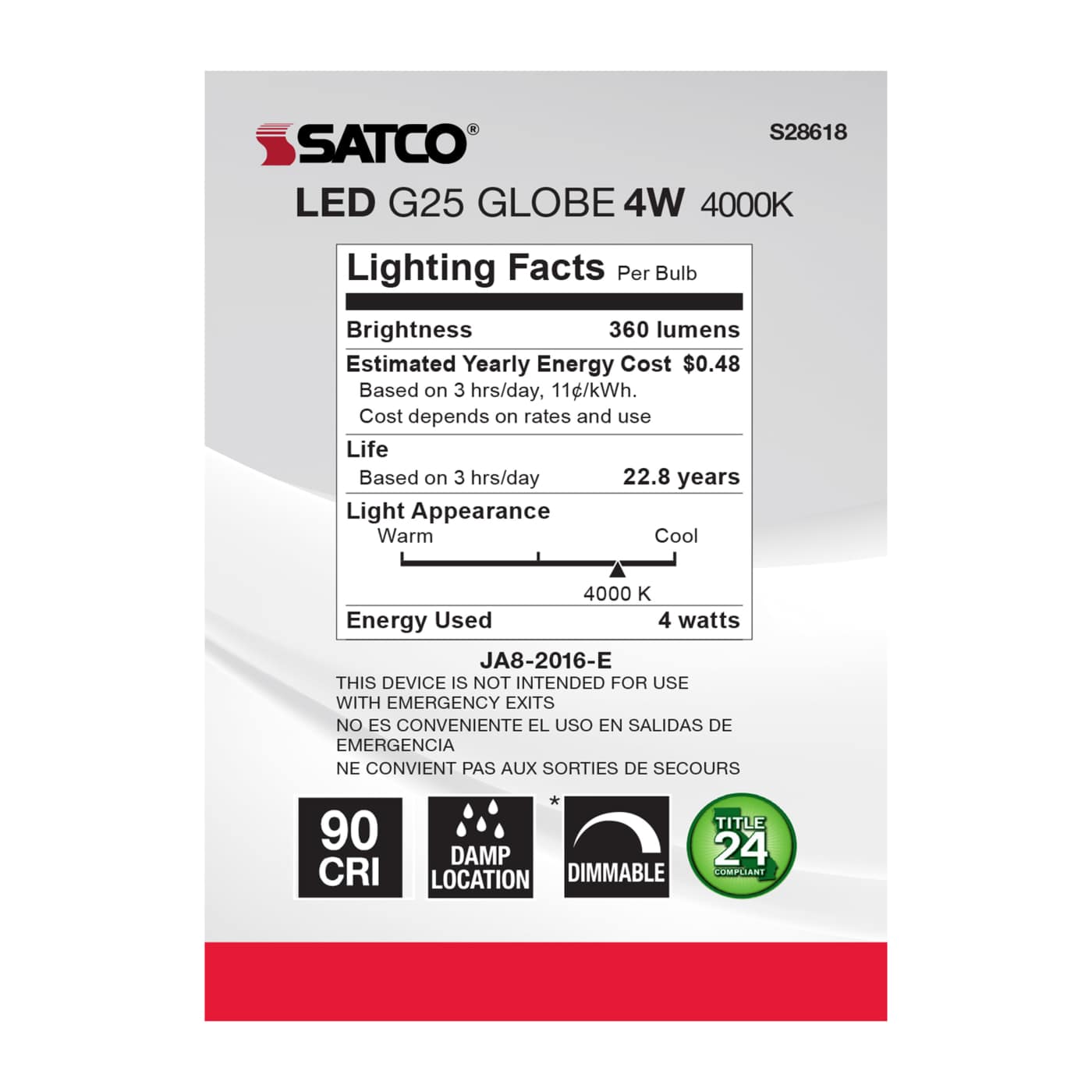 4G25/LED/940/120V - S28618
