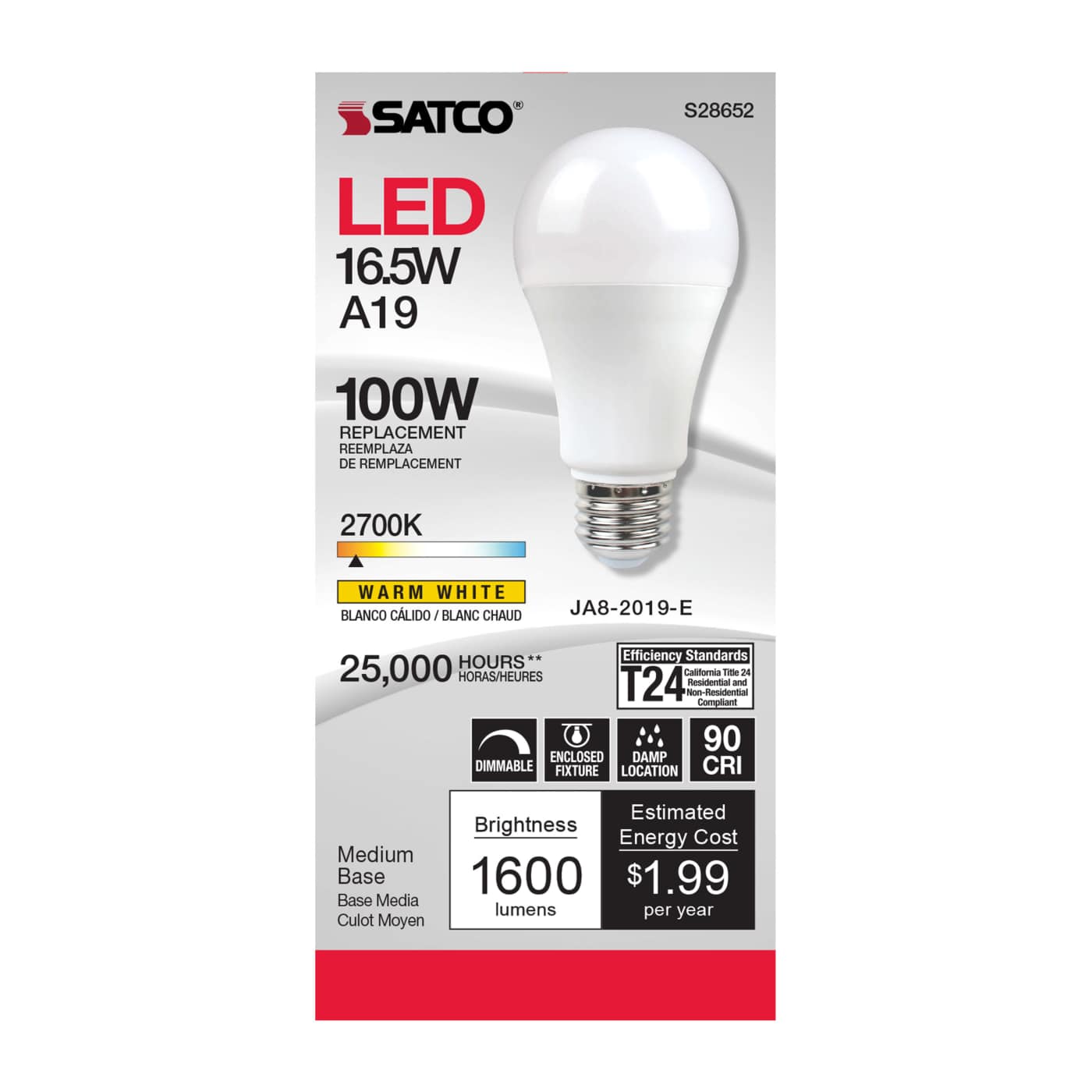 16.5A19LED/927/120V - S28652