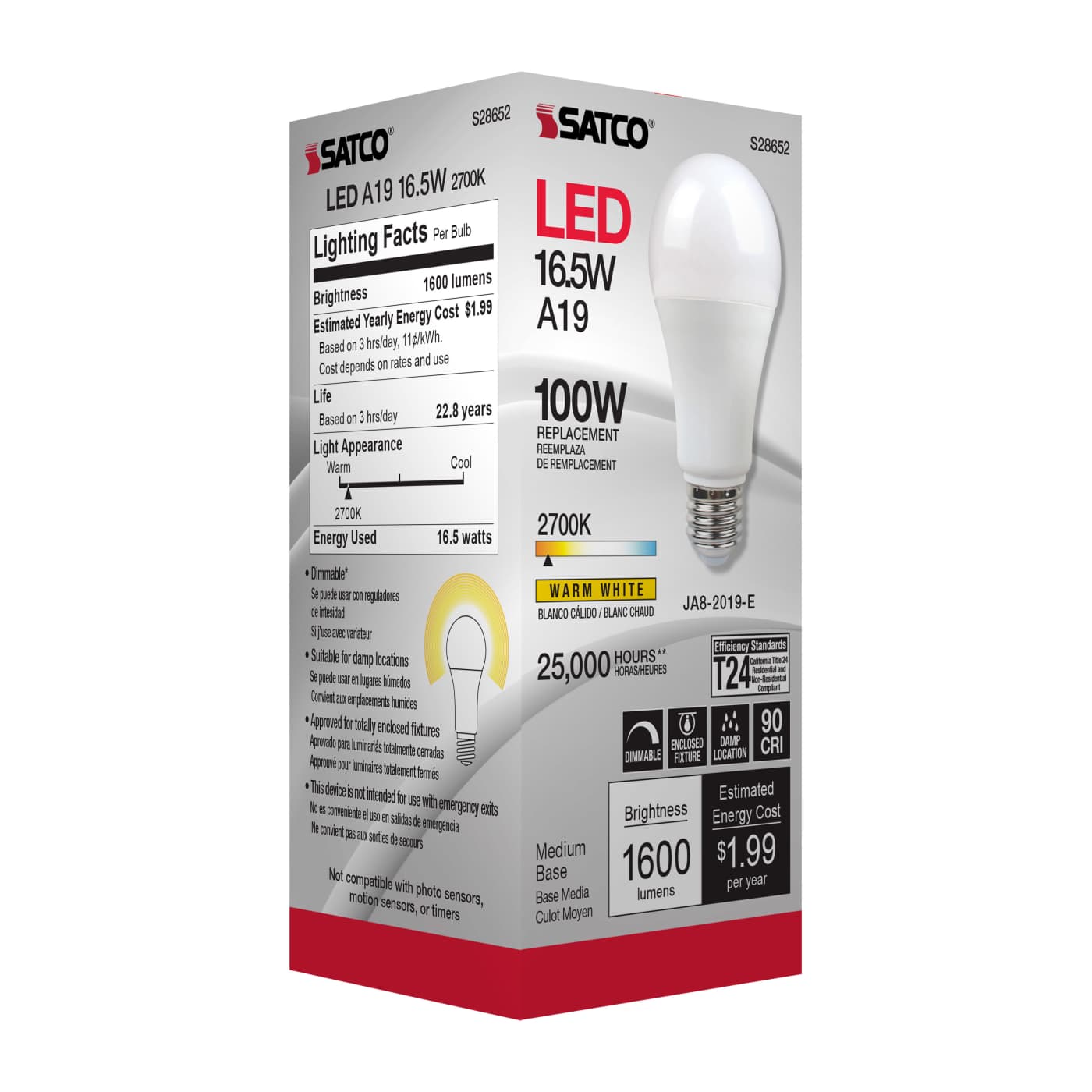 16.5A19LED/927/120V - S28652