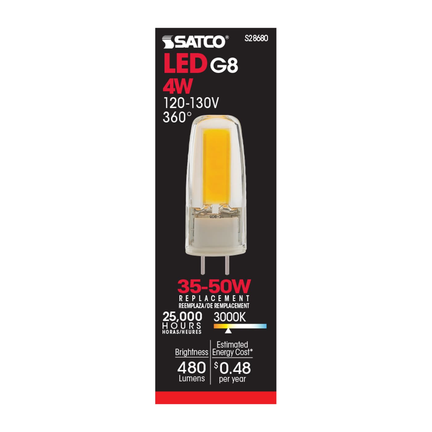 LED/4W/JCG8/CL/3K/1 - S28680