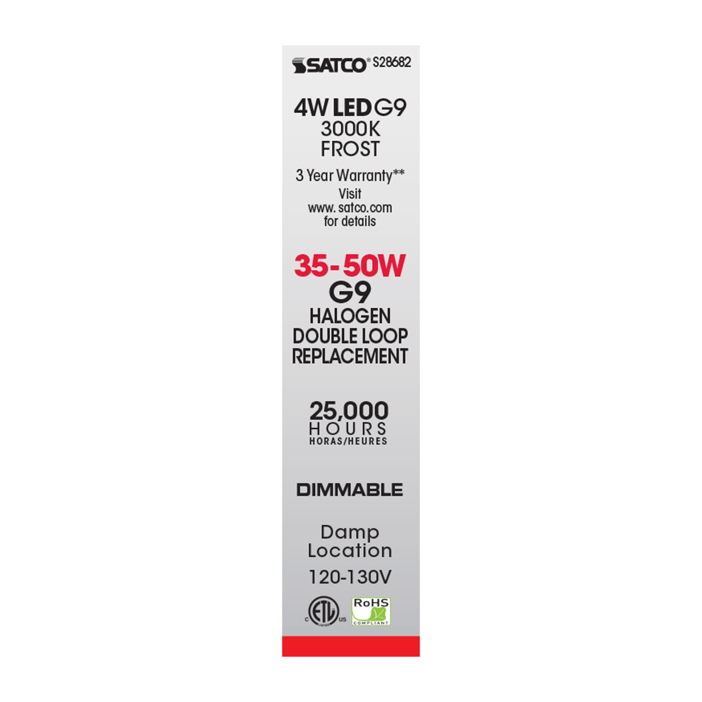 LED/4W/JCD/G9/FR/3K/120-130V - S28682