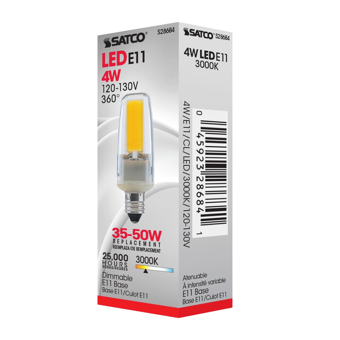 LED/4W/E11/MC/CL/3K/120-130V - S28684