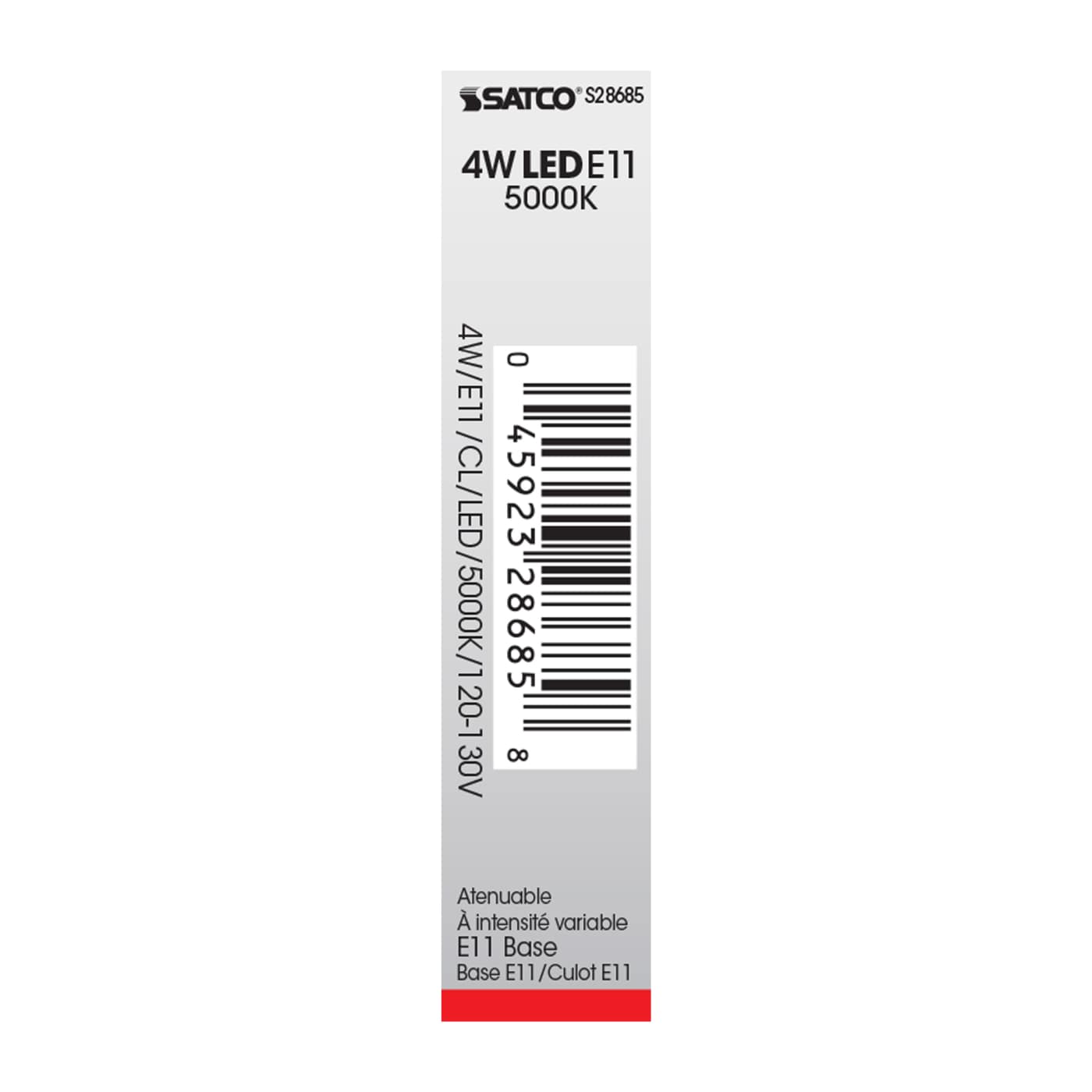 LED/4W/E11/MC/CL/5K/120-130V - S28685