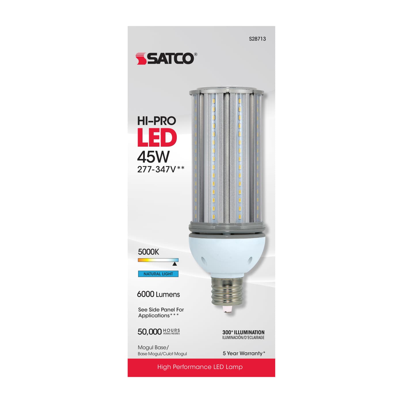 45W/LED/HID/5K/277-347V/EX39 - S28713