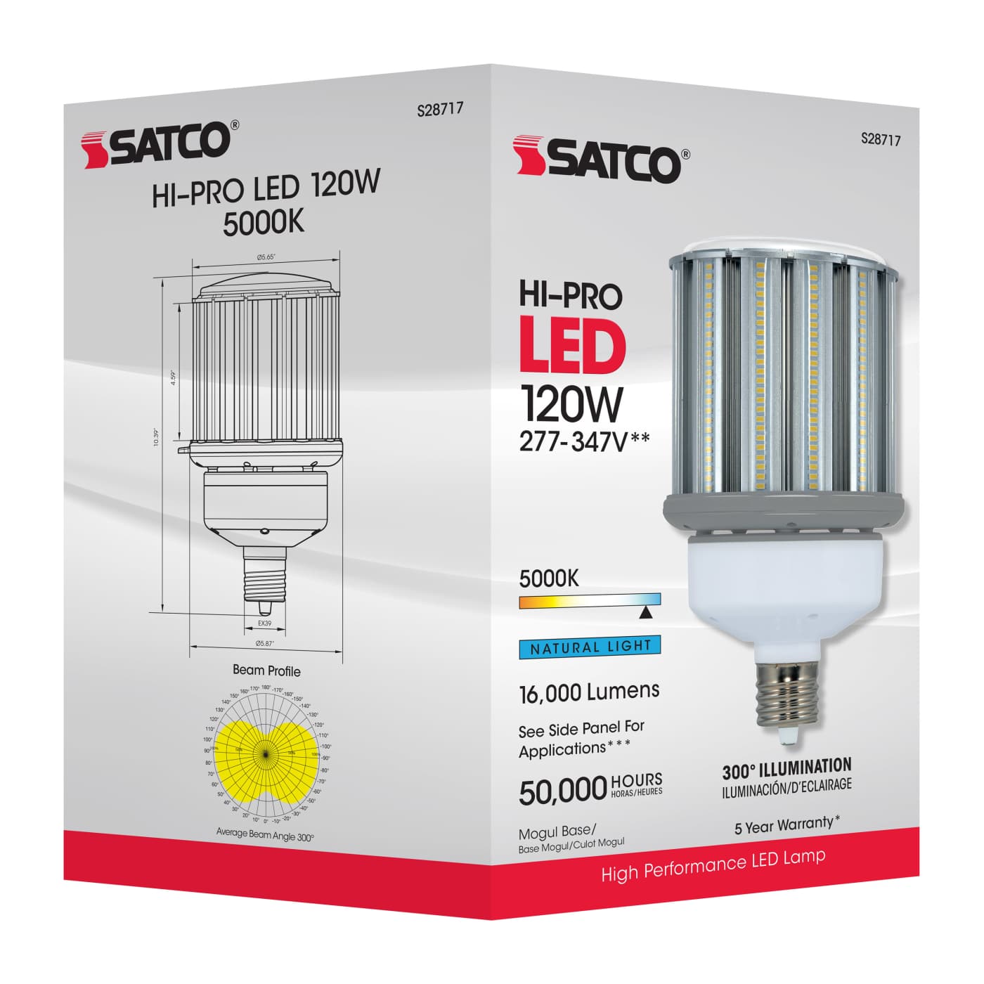 120W/LED/HID/5K/277-347V/EX39 - S28717