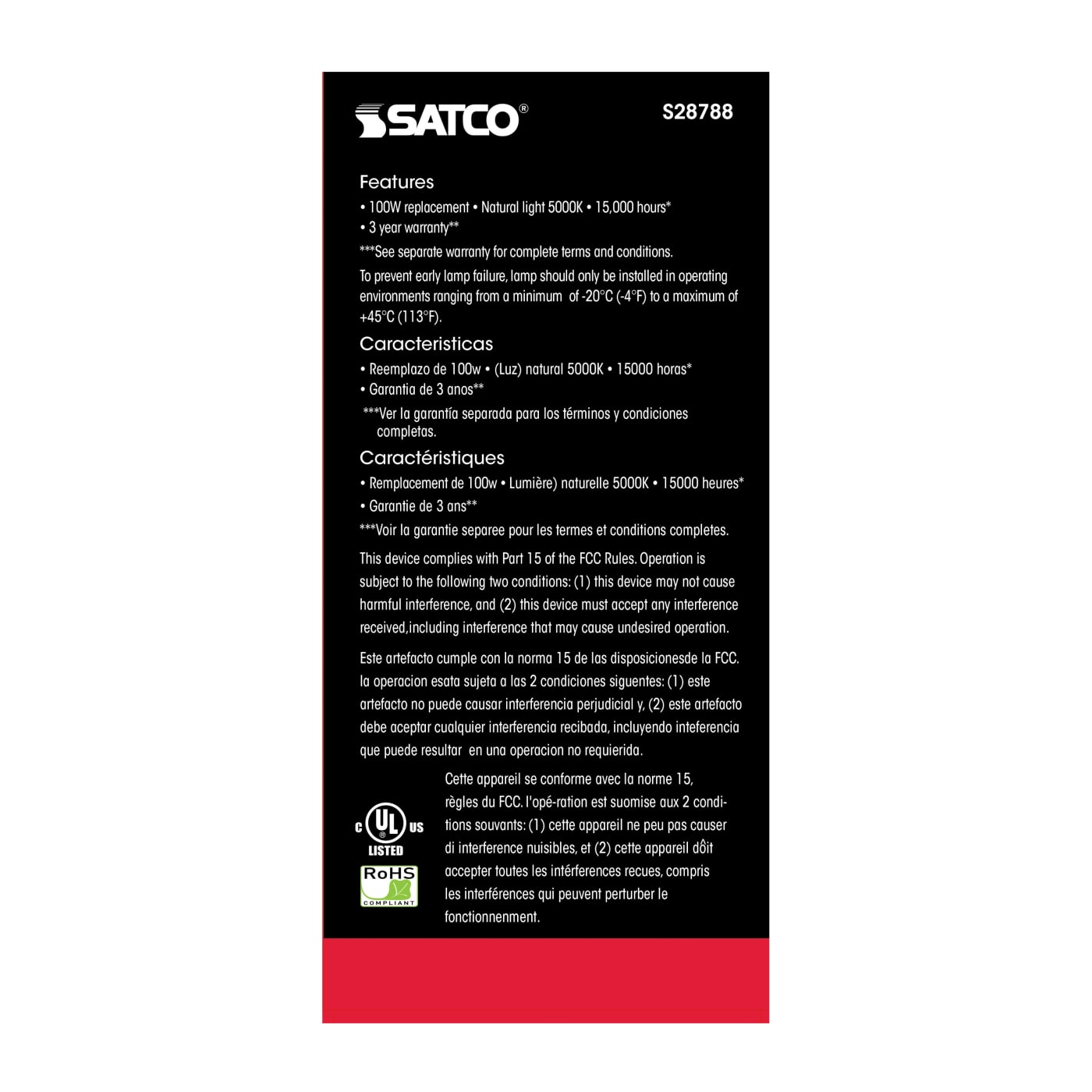 15.5A19/LED/50K/ND/120V - S28788