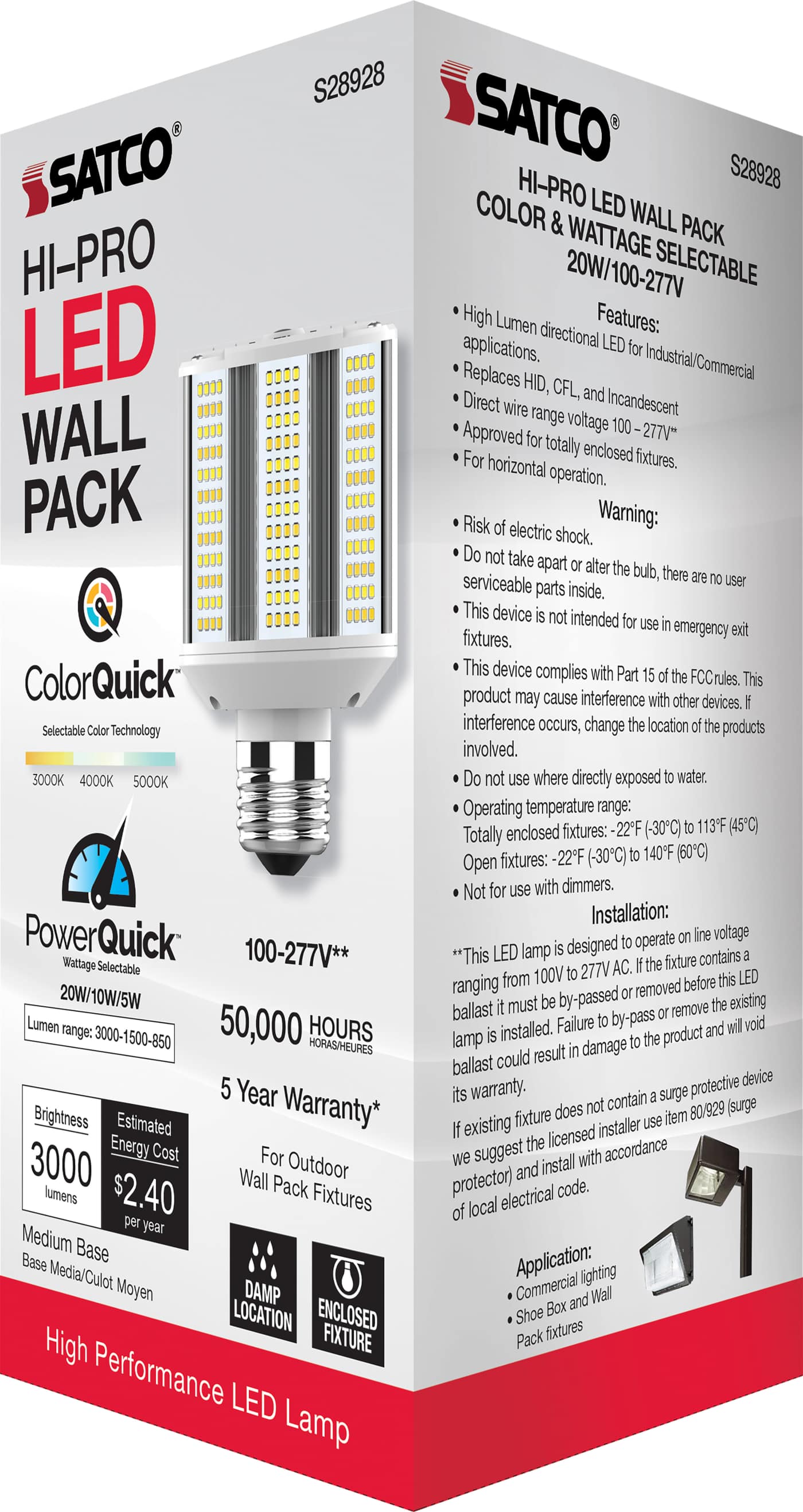 20W/LED/WP/CCT/E26/100-277V - S28928