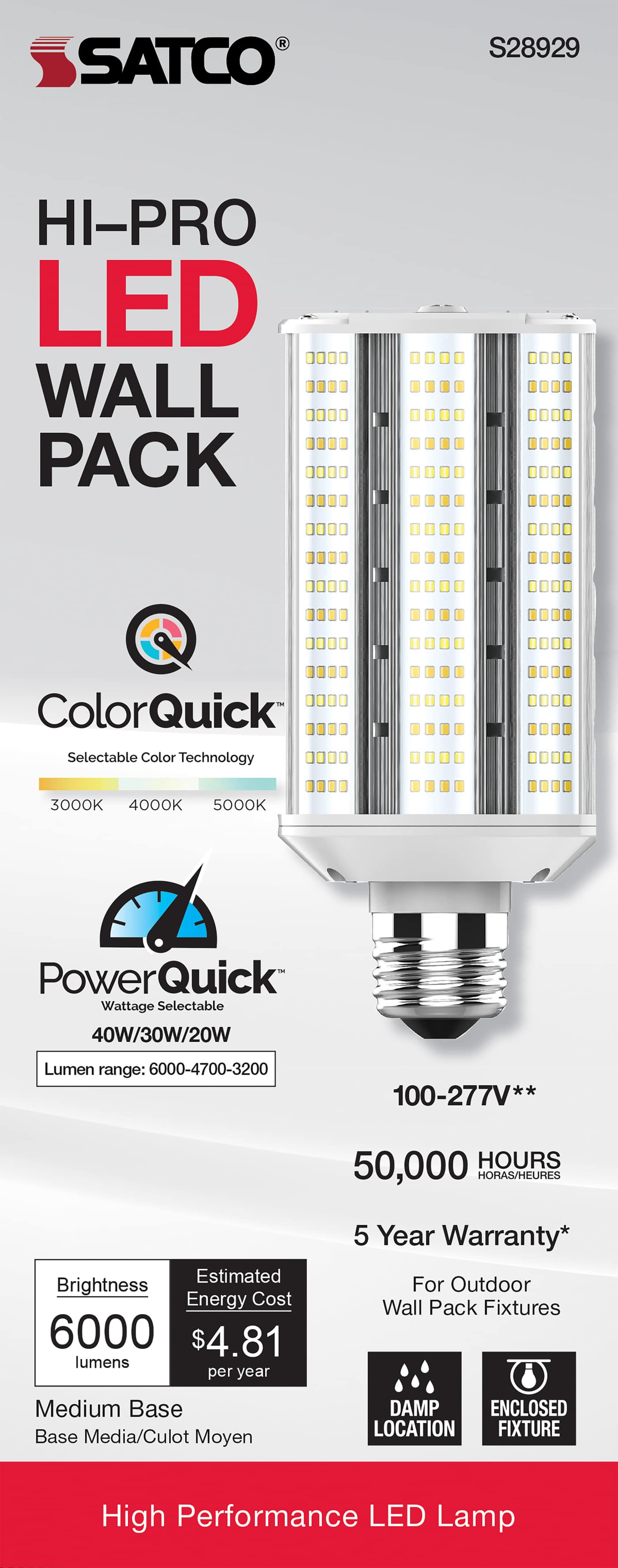 40W/LED/WP/CCT/E26/100-277V - S28929